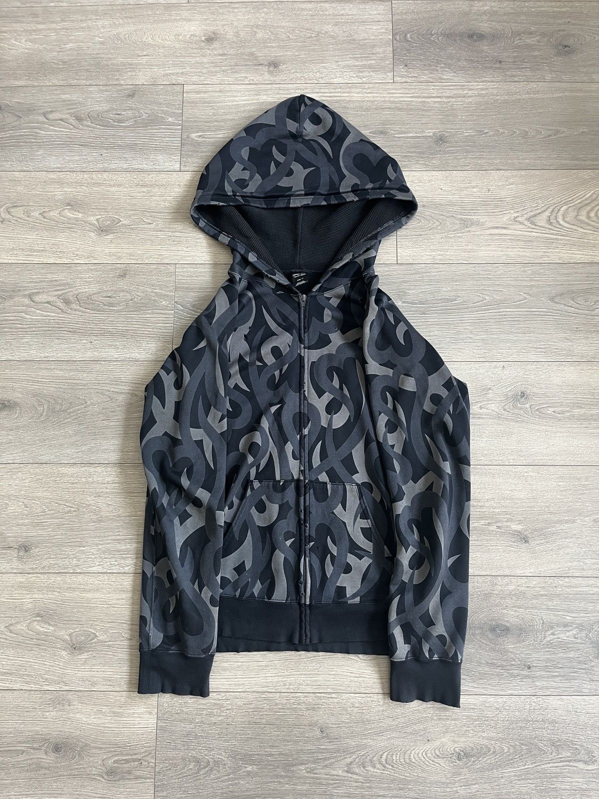 Number (N)ine Number Nine 04 A/W Tribal Camo Zip Up Hoodie | Grailed