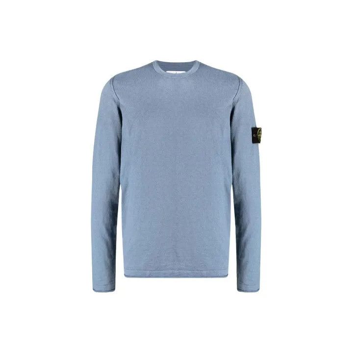 Stone Island Stone Island Long Sleeve Logo Sweater Blue Size US XXL / EU 58 / 5 - 1 Thumbnail