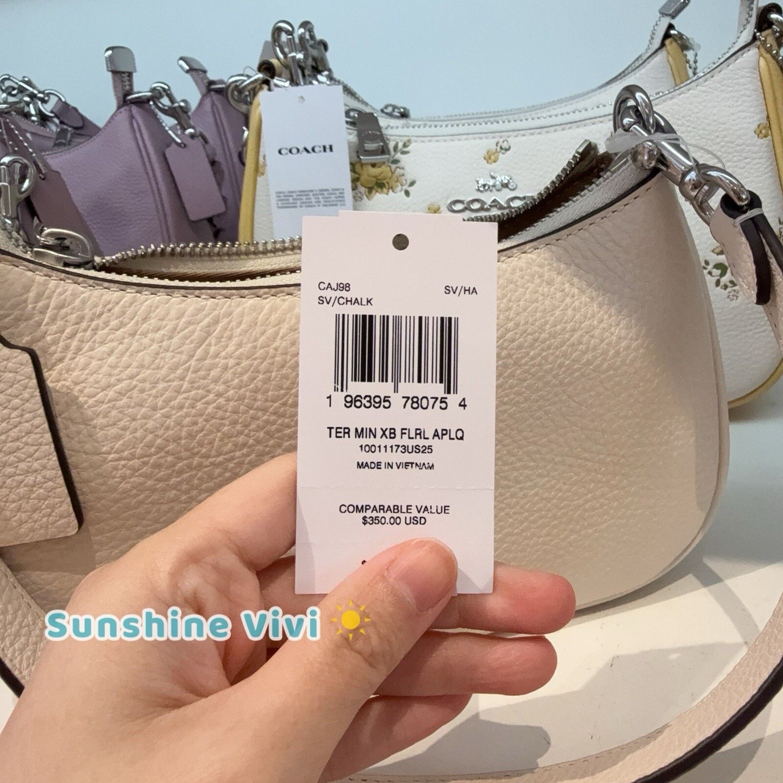 Coach NWT Coach Teri Mini Crossbody Bag Floral CAJ98 Chalk Size ONE SIZE - 5 Thumbnail