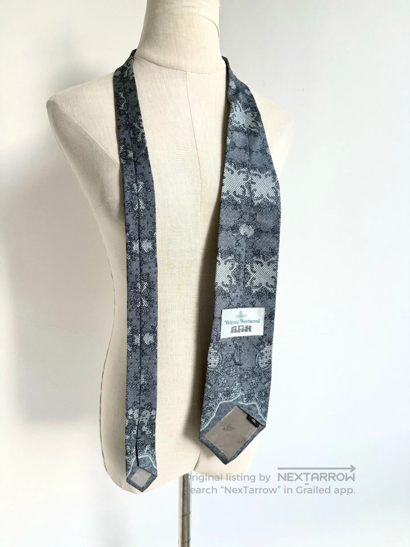 Vivienne Westwood vivienne westwood ice blue lace floral tie. Size ONE SIZE - 5 Thumbnail