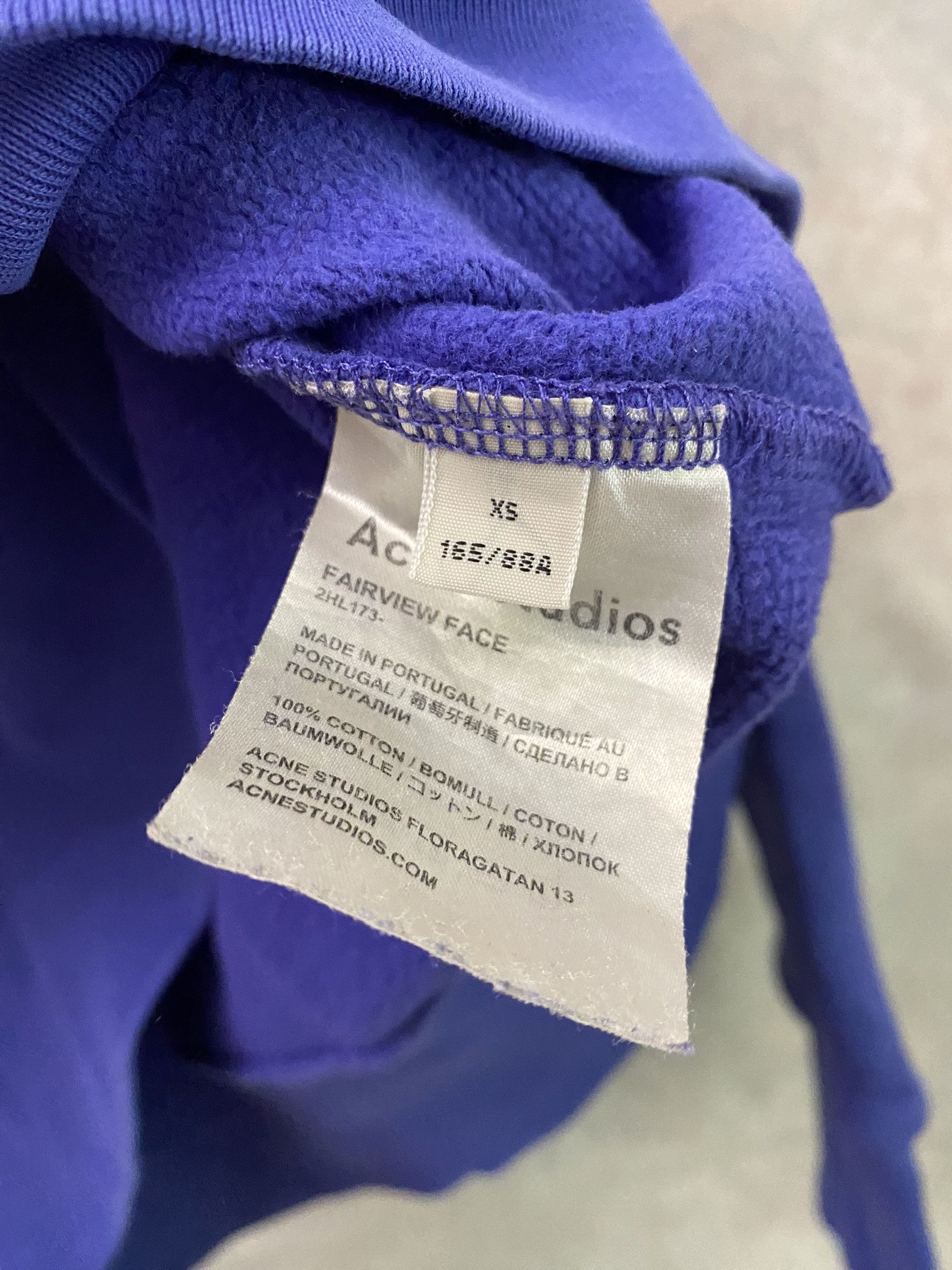 Acne Studios × Designer Acne Studios Sweatshirt Purple Size US XS / EU 42 / 0 - 6 Thumbnail
