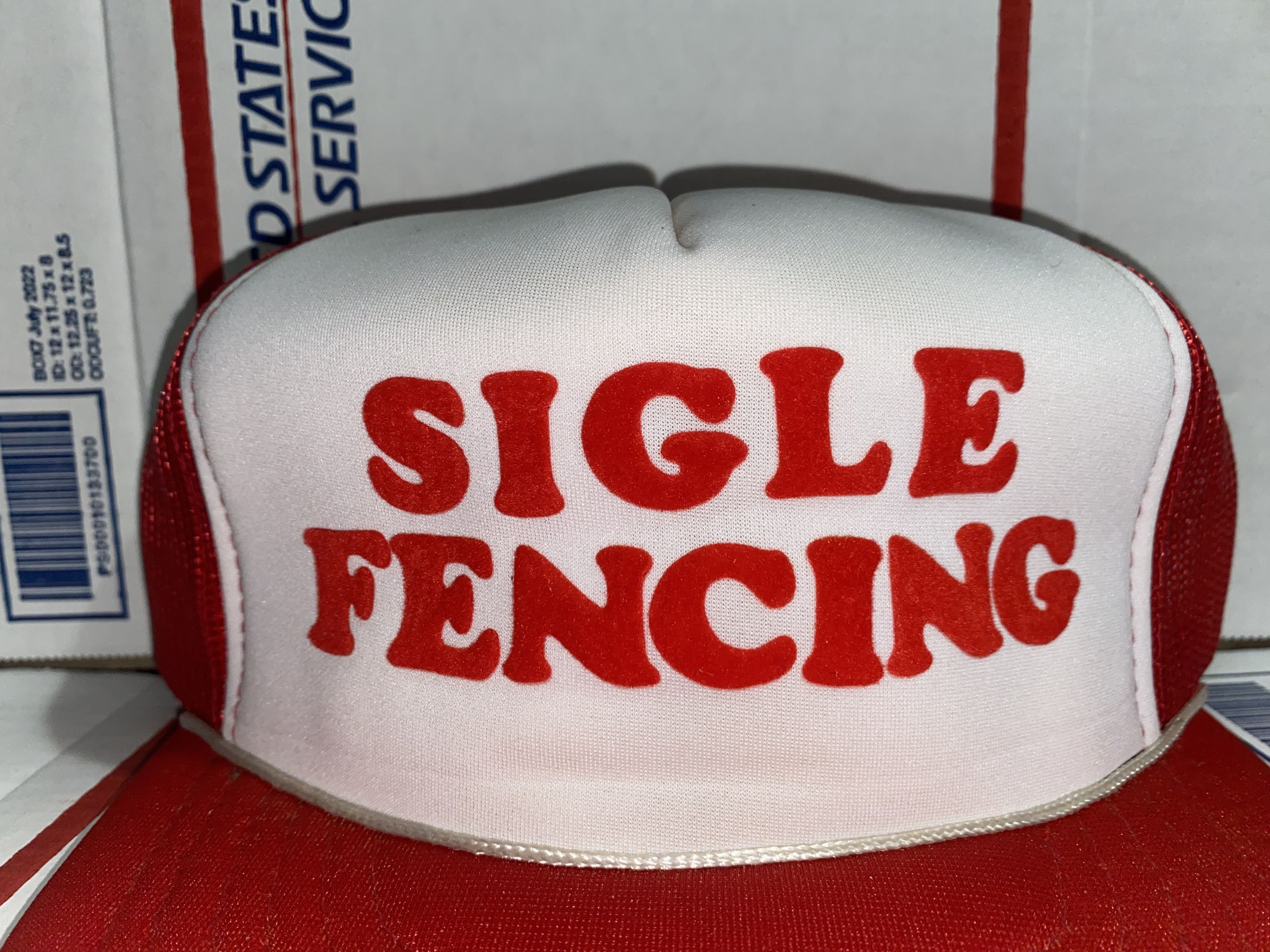 Yupong vtg SIGLE Fencing Fence Company Co. trucker Hat Cap Business Size ONE SIZE - 2 Thumbnail