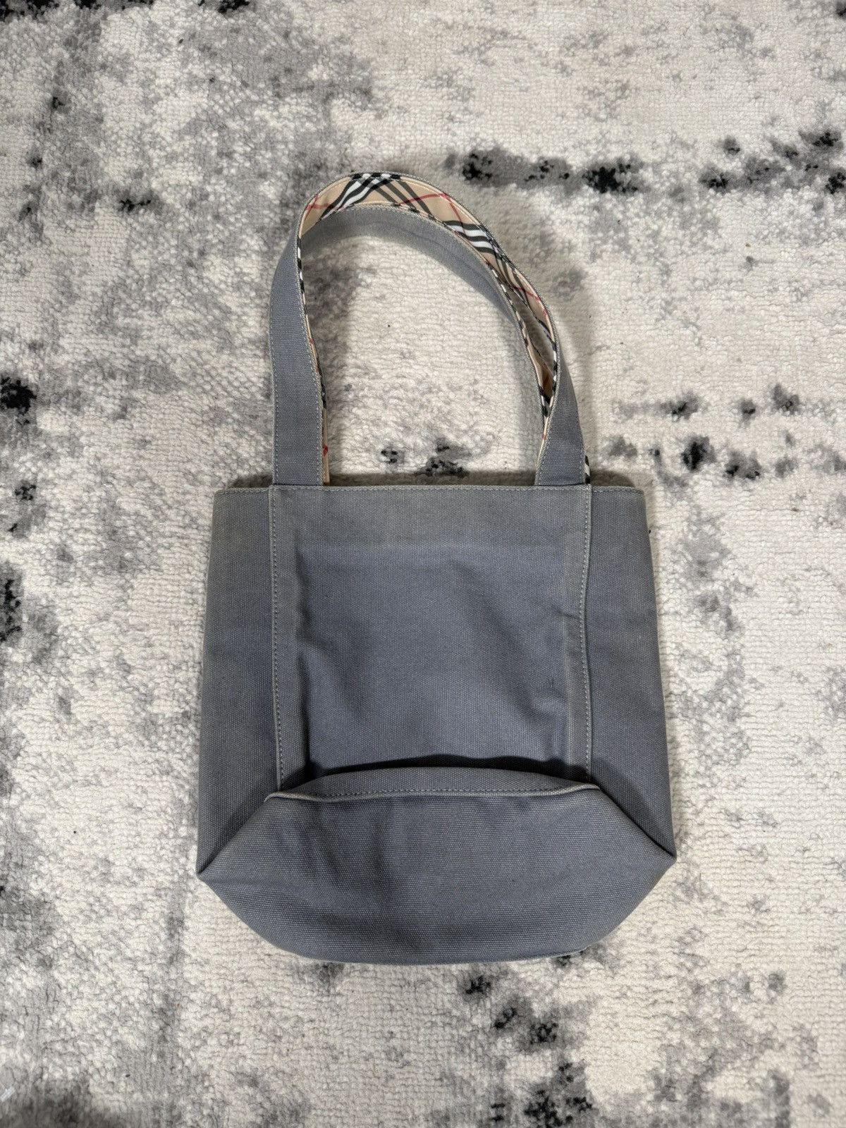 Burberry Vintage Burberrys Blue Label Canvas Checkered Mini Tote Bag Size ONE SIZE - 3 Thumbnail