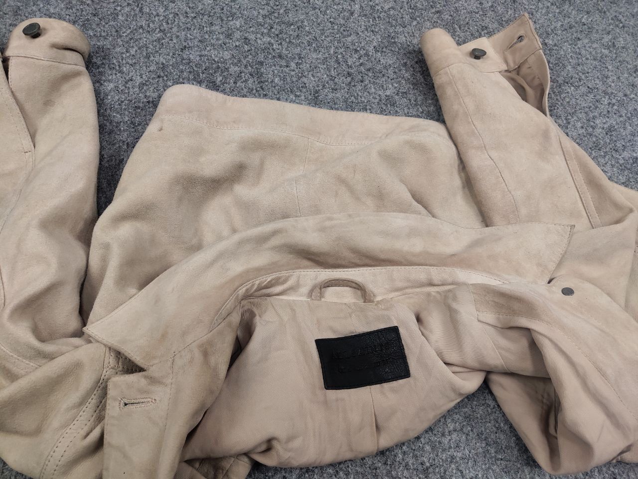 Allsaints Allsaints Sukes Suede Leather Dusty Pink Beige Jacket Size XS / US 0-2 / IT 36-38 - 20 Thumbnail