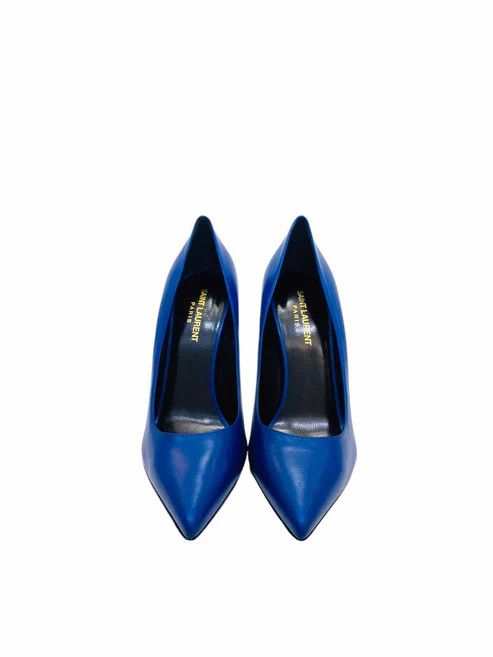 Saint Laurent Paris o1bcso1str1024 Instinct Pumps in Blue Size US 7 / IT 37 - 5 Thumbnail