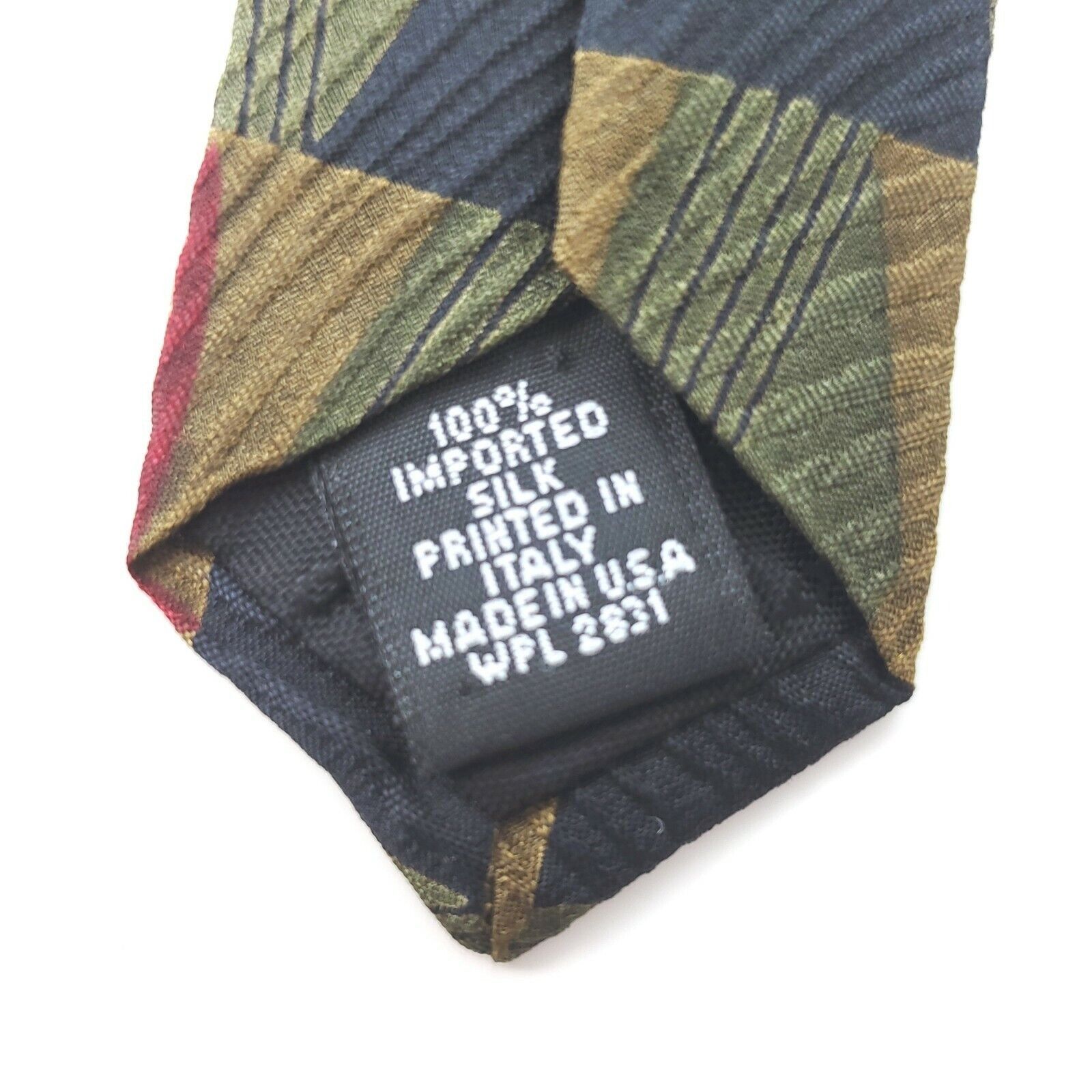 Henry Grethel Henry Grethel Silk Tie Green Abstract Short Wide Size ONE SIZE - 4 Thumbnail