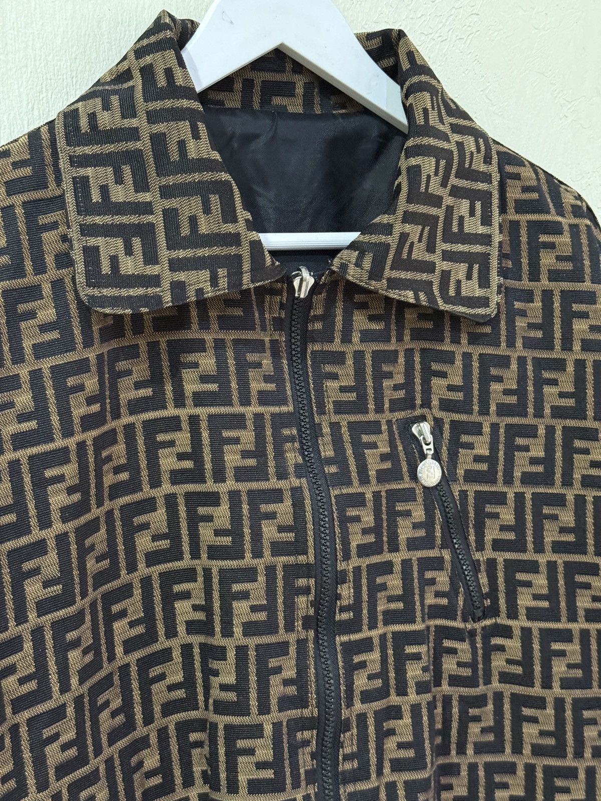Fendi × Vintage Fendi Zucca Monogram Reversible Jacket Size US L / EU 52-54 / 3 - 4 Thumbnail