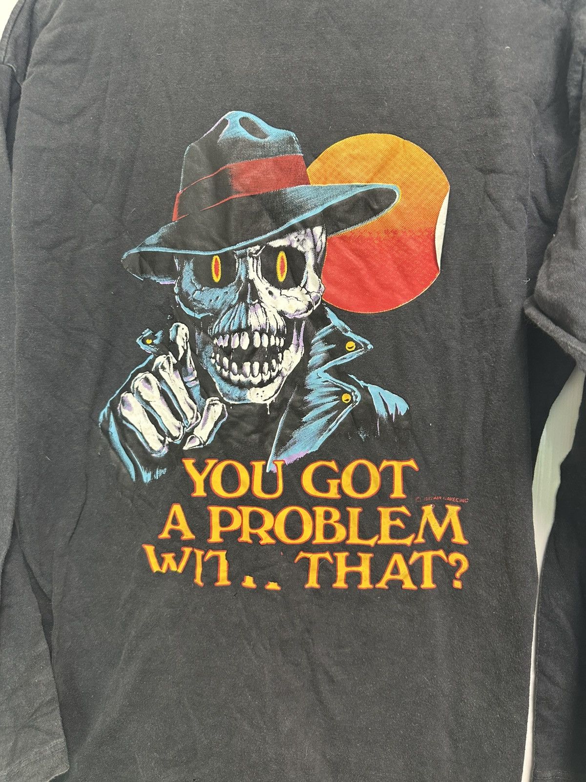 Vintage Vintage 80s Y2K You Got A Problem With That Skull long Size US XL / EU 56 / 4 - 2 Thumbnail