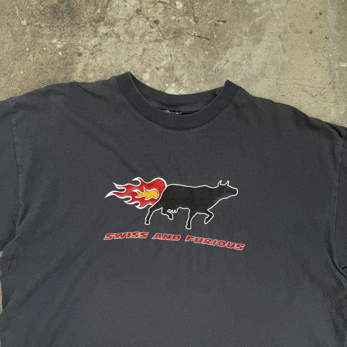 Vintage Vintage Swiss and Furious Gray Faded T-shirt Size US L / EU 52-54 / 3 - 3 Thumbnail