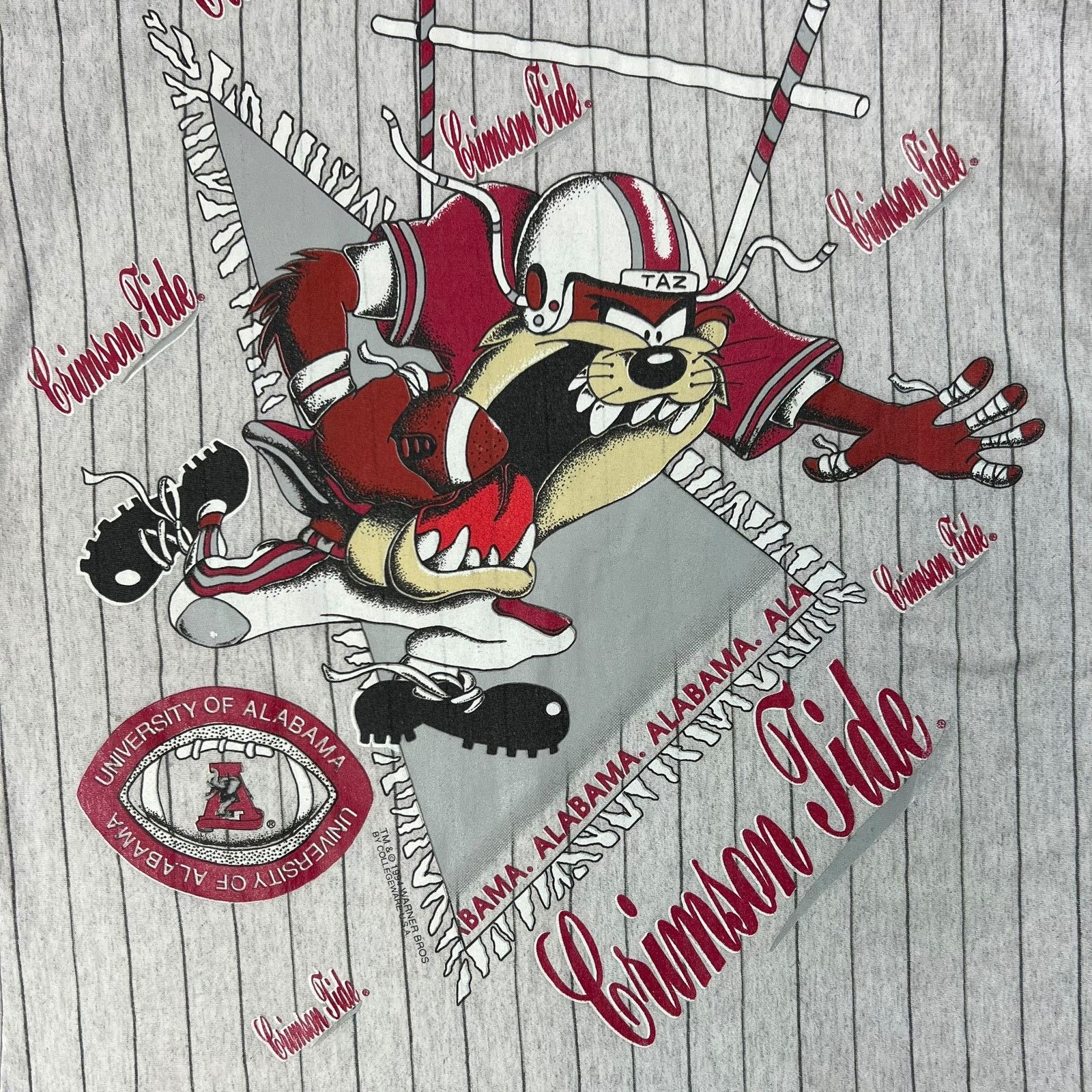 NCAA × Vintage Vintage 90s Looney Tunes Taz Alabama Crimson Tide longsleeve Size US L / EU 52-54 / 3 - 4 Thumbnail
