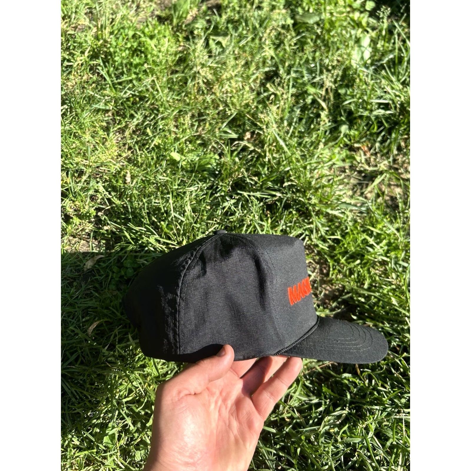 Vintage VINTAGE SnapBack Magnatude Magna cigarettes promo hat cap black adjustable Mens Snapback Cap Size ONE SIZE - 8 Thumbnail