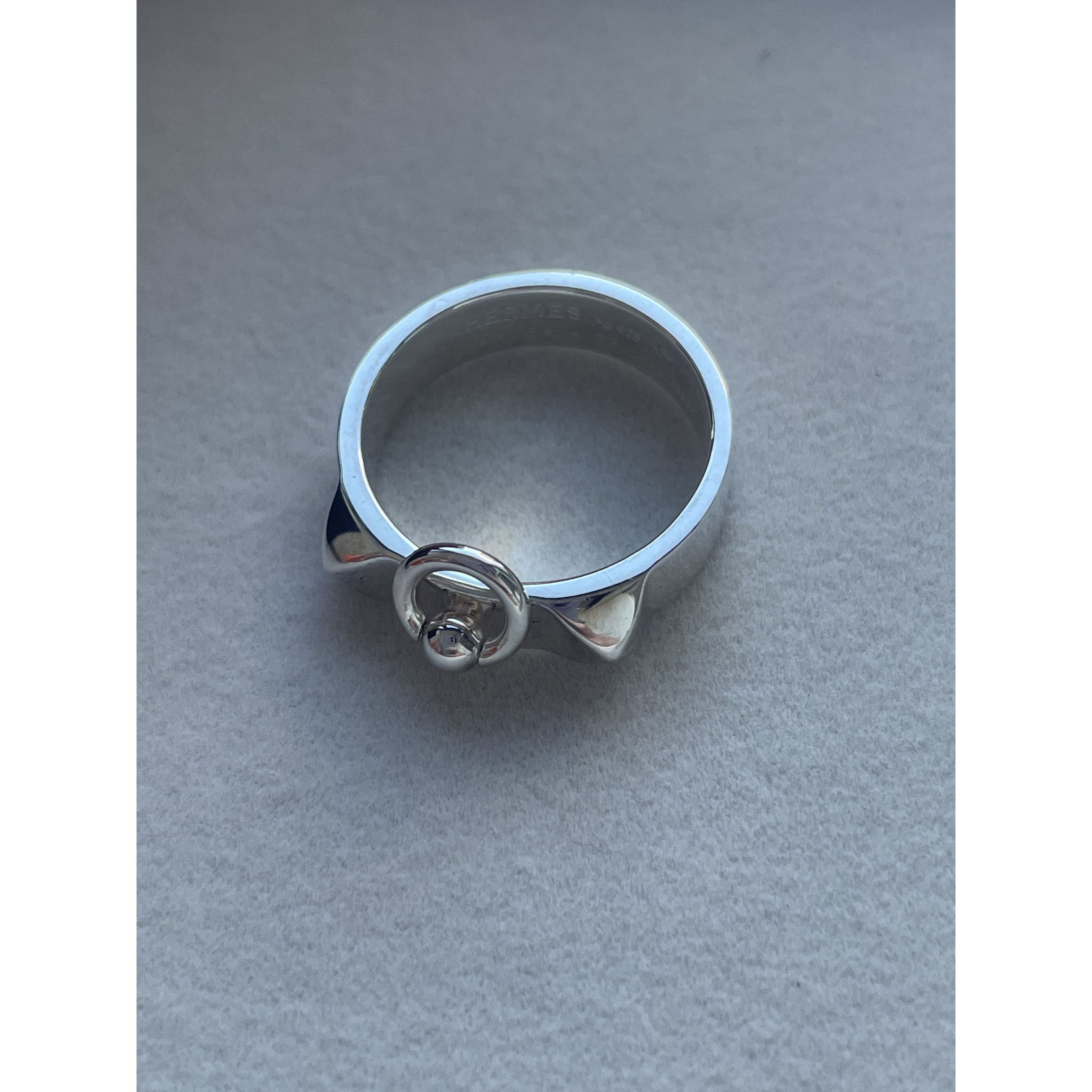 Hermes Hermès Sterling Silver Kelly Ring Size 53 With Original Box Size ONE SIZE - 4 Thumbnail