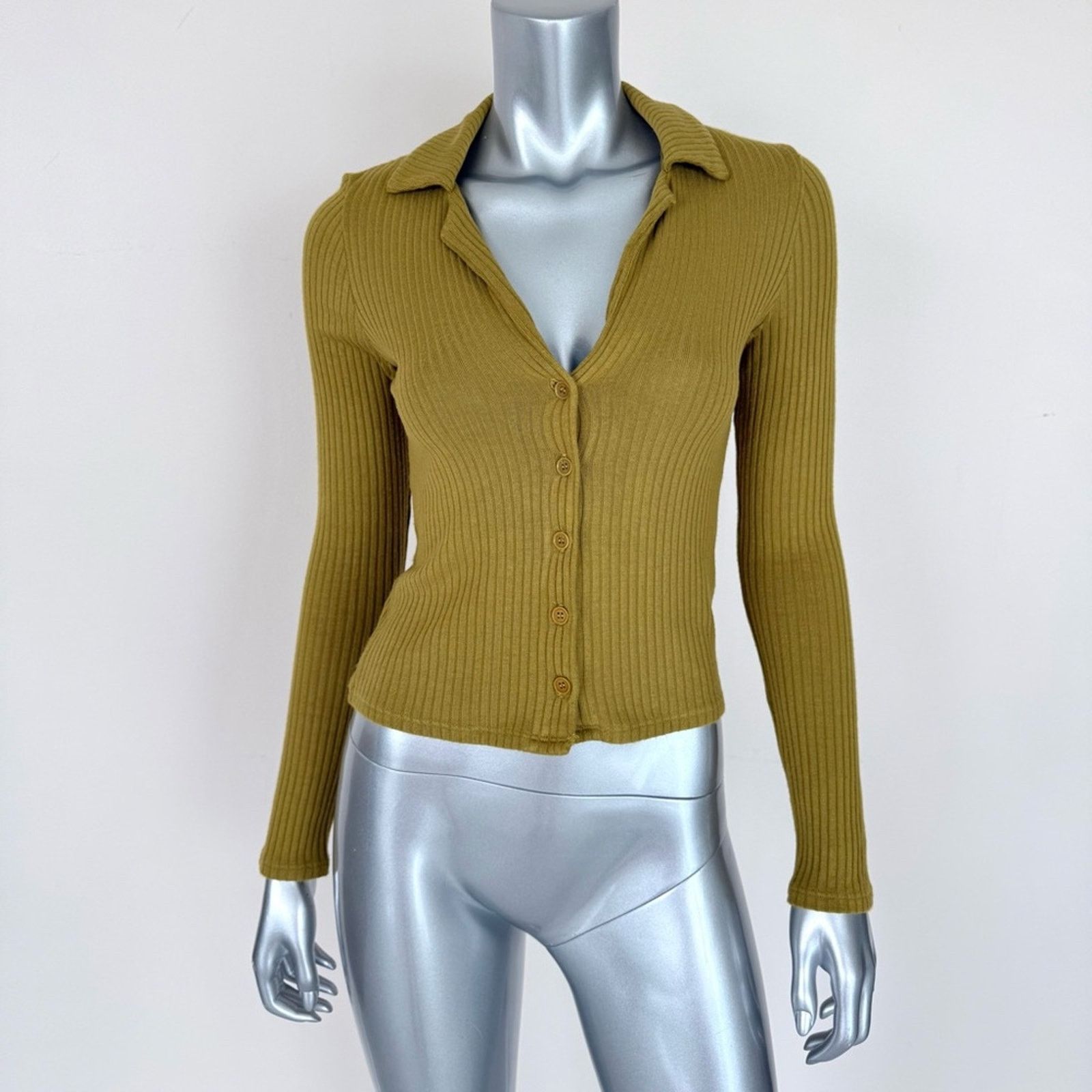 Reformation women green cardigan size S