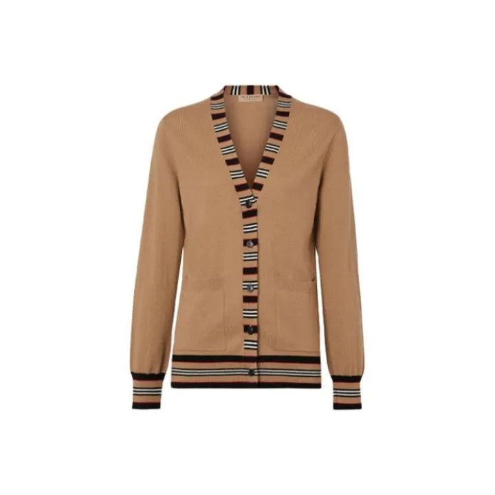 Burberry Burberry Iconic Stripe Merino Wool Cardigan 0079 Size M / US 6-8 / IT 42-44 - 1 Thumbnail