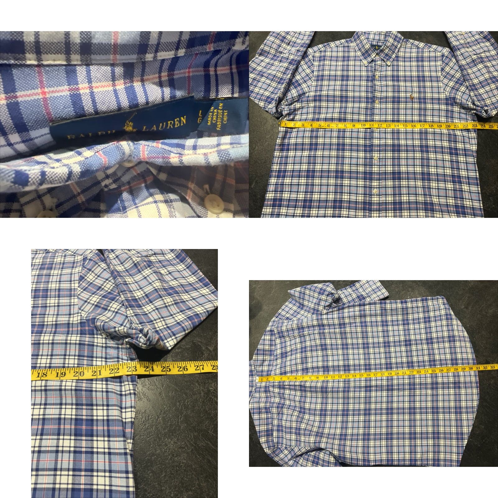 Ralph Lauren Ralph Lauren Button-Up Shirt Plaid Long Sleeve Men’s Blue White Pink L Oxford Casual Workwear Size US L / EU 52-54 / 3 - 8 Thumbnail