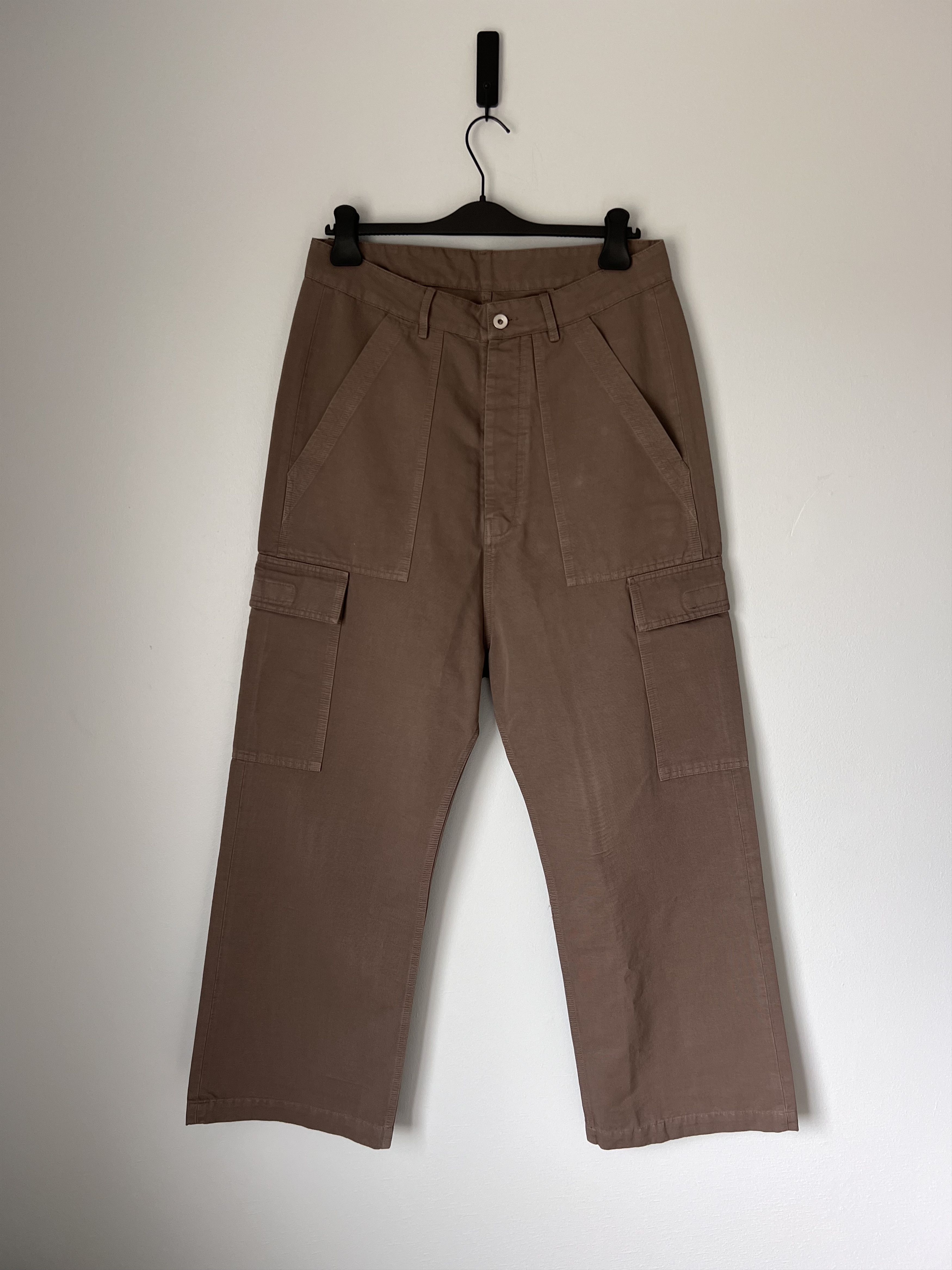 Rick Owens Drkshdw Rick Owens DRKSHDW Cargo Trousers in Dust Brown Size US 32 / EU 48 - 1 Thumbnail
