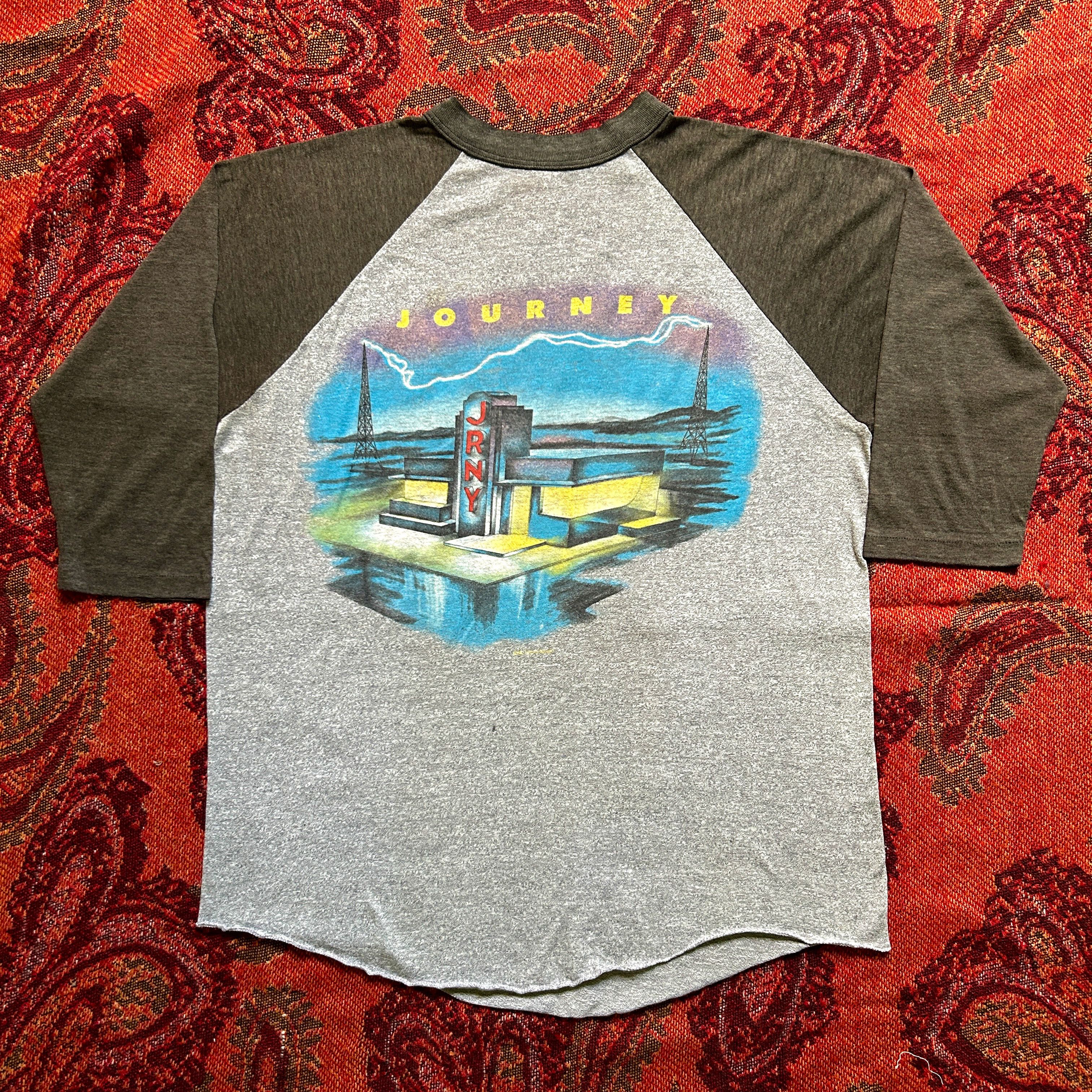 Vintage Vintage 1986 Journey "Raised On Radio" Raglan Band Tee Size US L / EU 52-54 / 3 - 1 Thumbnail