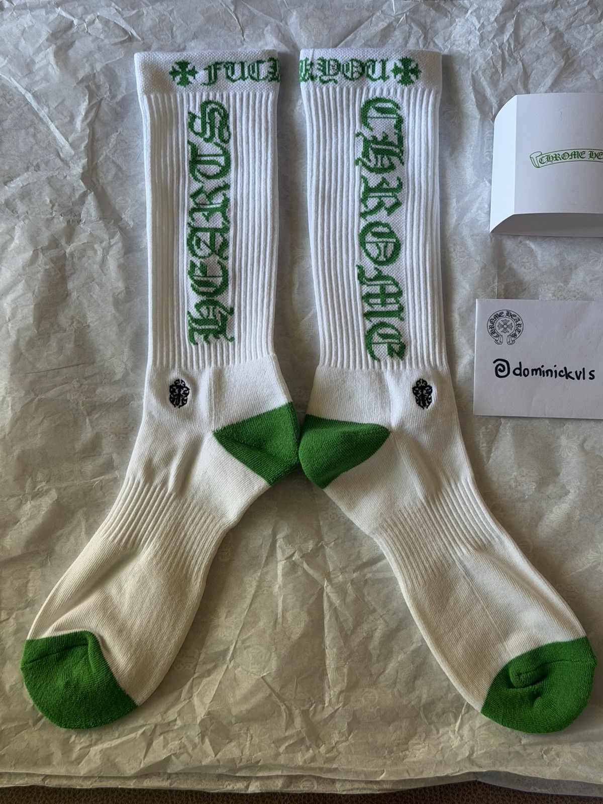 Chrome Hearts Chrome Heart White Stencil Socks | Grailed