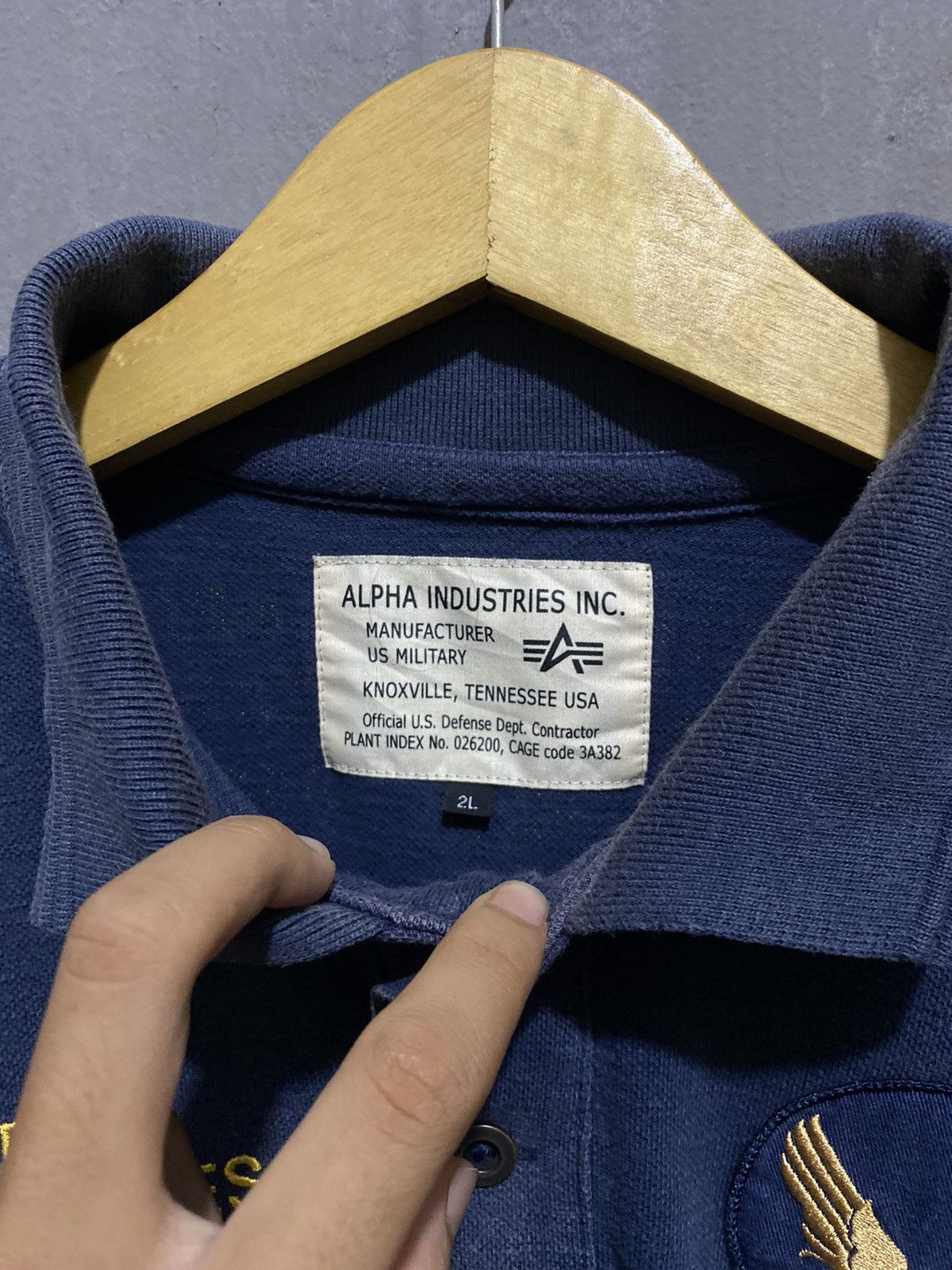 Alpha Industries Alpha industries collar shirt tee vintage Size US XXL / EU 58 / 5 - 4 Thumbnail