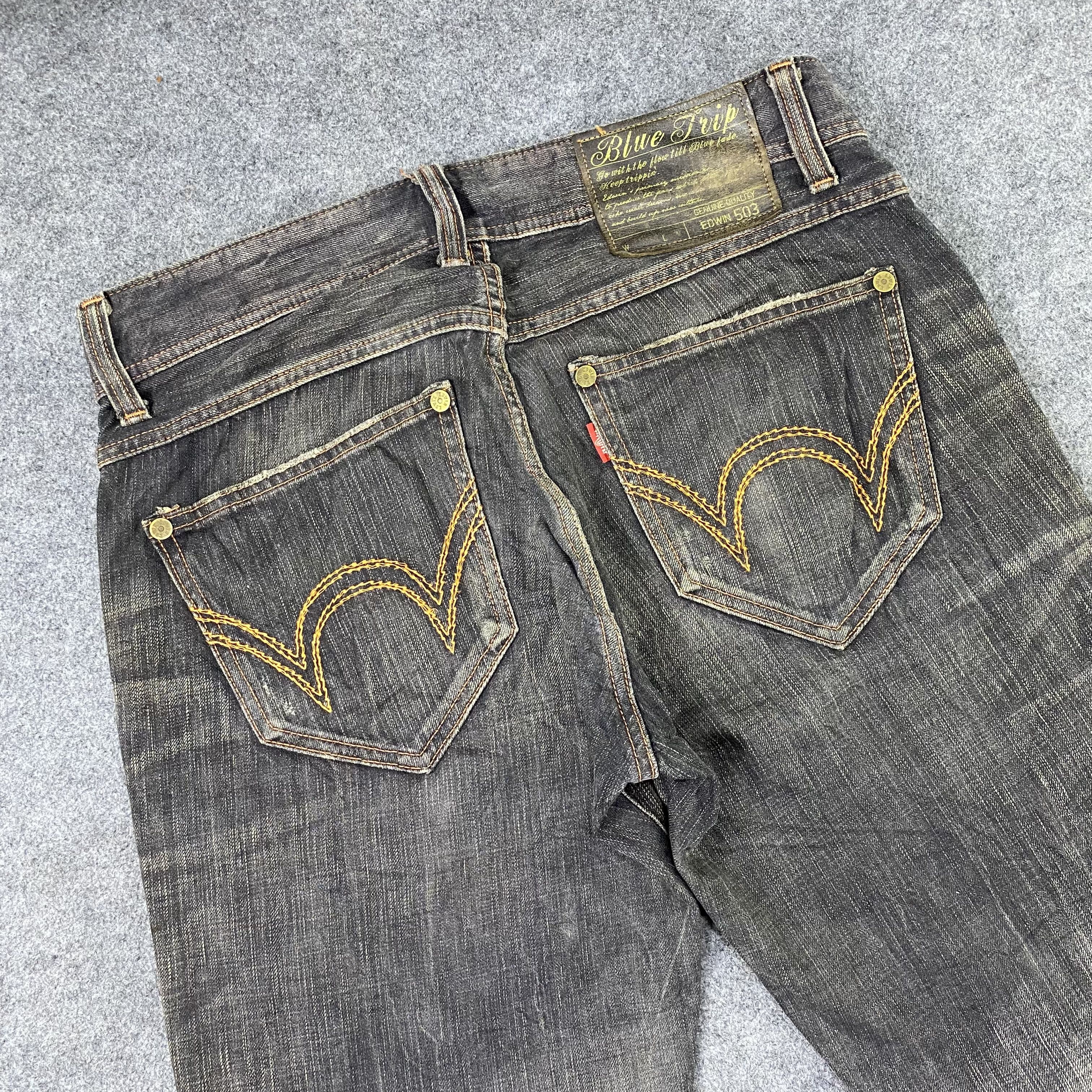 Edwin Edwin 503 Blue Trip Distressed Denim -J1176 Size US 34 / EU 50 - 6 Thumbnail