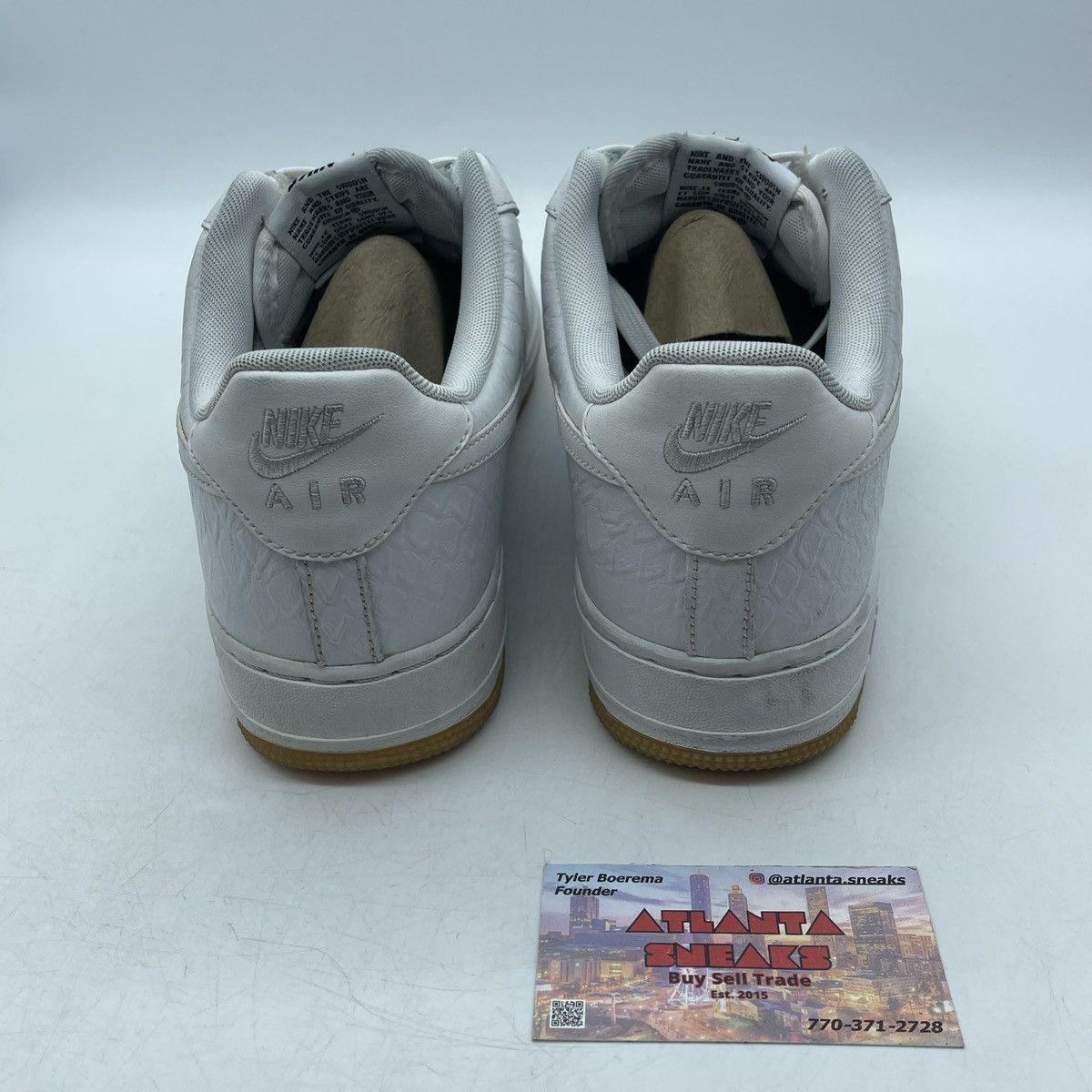 Nike Air Force 1 croco white gum Size US 10 / EU 43 - 3 Thumbnail