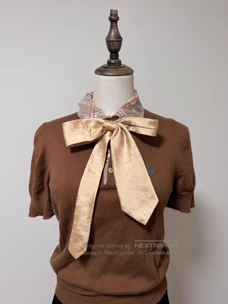 Vivienne Westwood Vivienne Westwood Brown caramel-colored short-sleeved knit Size M / US 6-8 / IT 42-44 - 2 Thumbnail
