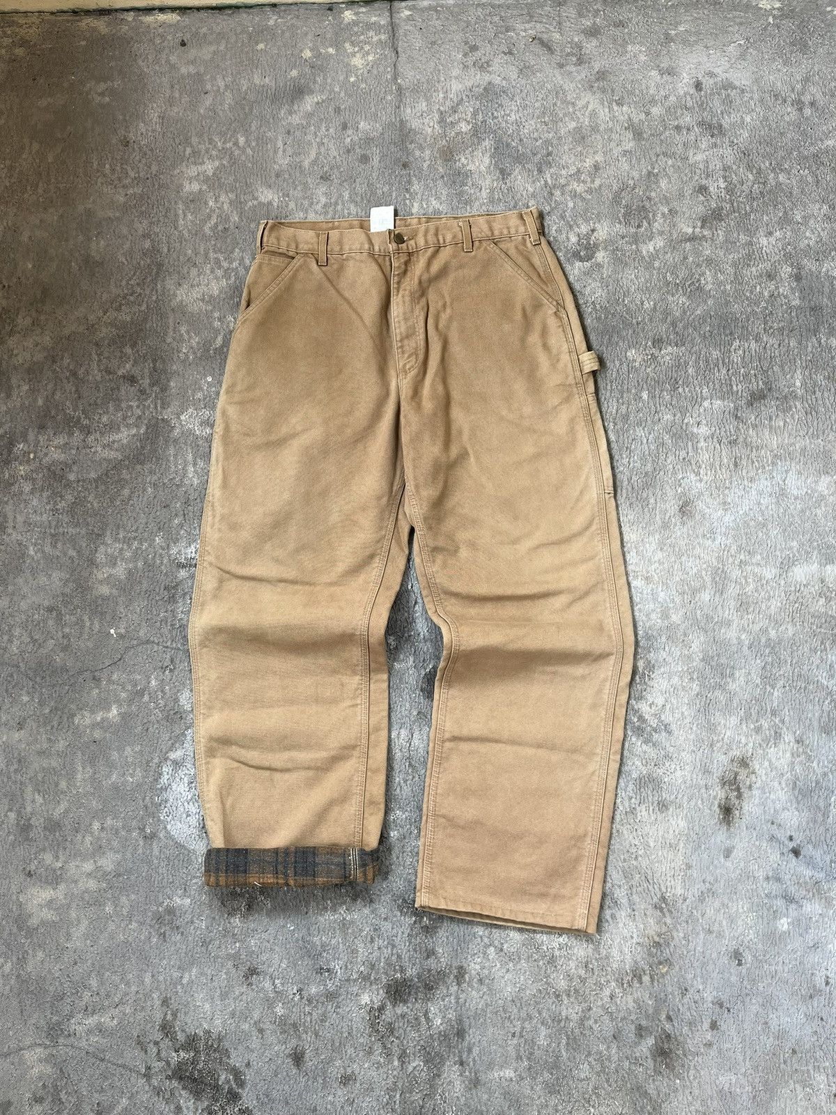 Carhartt (SOLD OUT) Carhartt Carpenter Flanel Lined B111-BRN | 36x30 Size US 36 / EU 52 - 1 Thumbnail