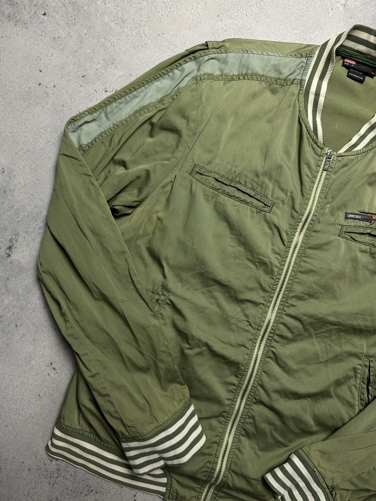 Diesel Rare Archive Diesel Olive Green Rider Bomber Jacket y2k 90s Size US XL / EU 56 / 4 - 3 Thumbnail