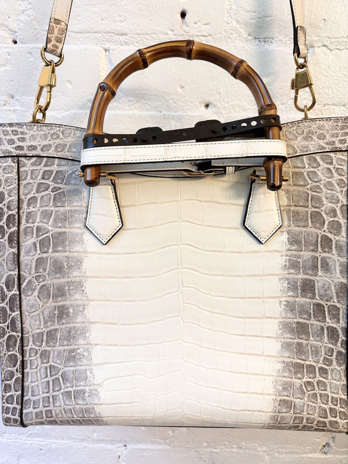 Gucci GUCCI DIANA HIMALAYAN CROCODILE BAG XL RARE Size ONE SIZE - 12 Thumbnail