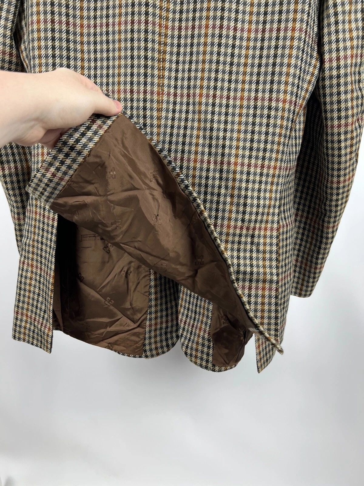 DAKS Daks London Signature Check Multicolor Tweed Blazer Jacket Size 44L - 12 Thumbnail