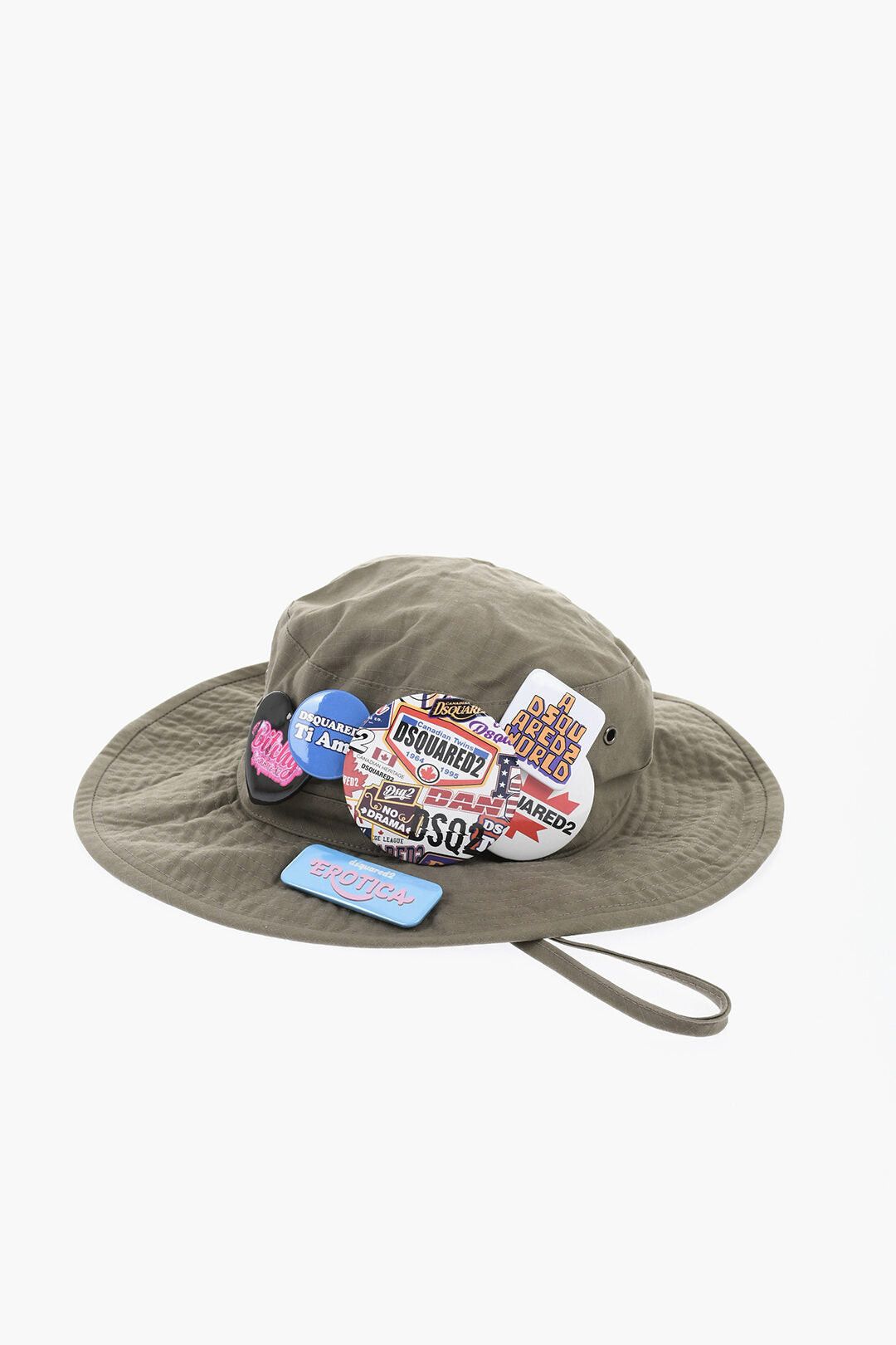 Dsquared2 Floppy Checked Rip-Stop Hat with Pins Size ONE SIZE - 1 Thumbnail