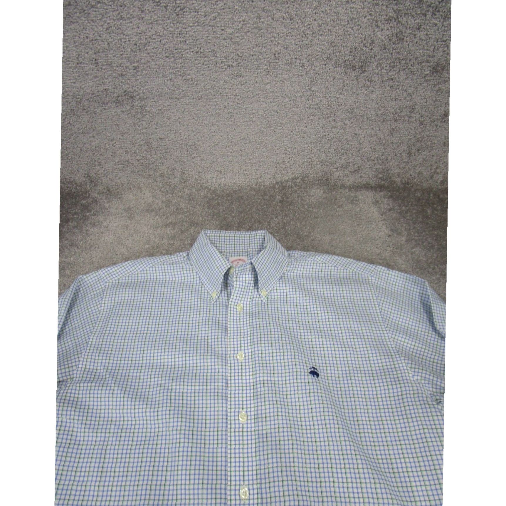 Brooks Brothers Brooks Brothers Mens Medium White Plaid Cotton Shirt Size US M / EU 48-50 / 2 - 2 Thumbnail