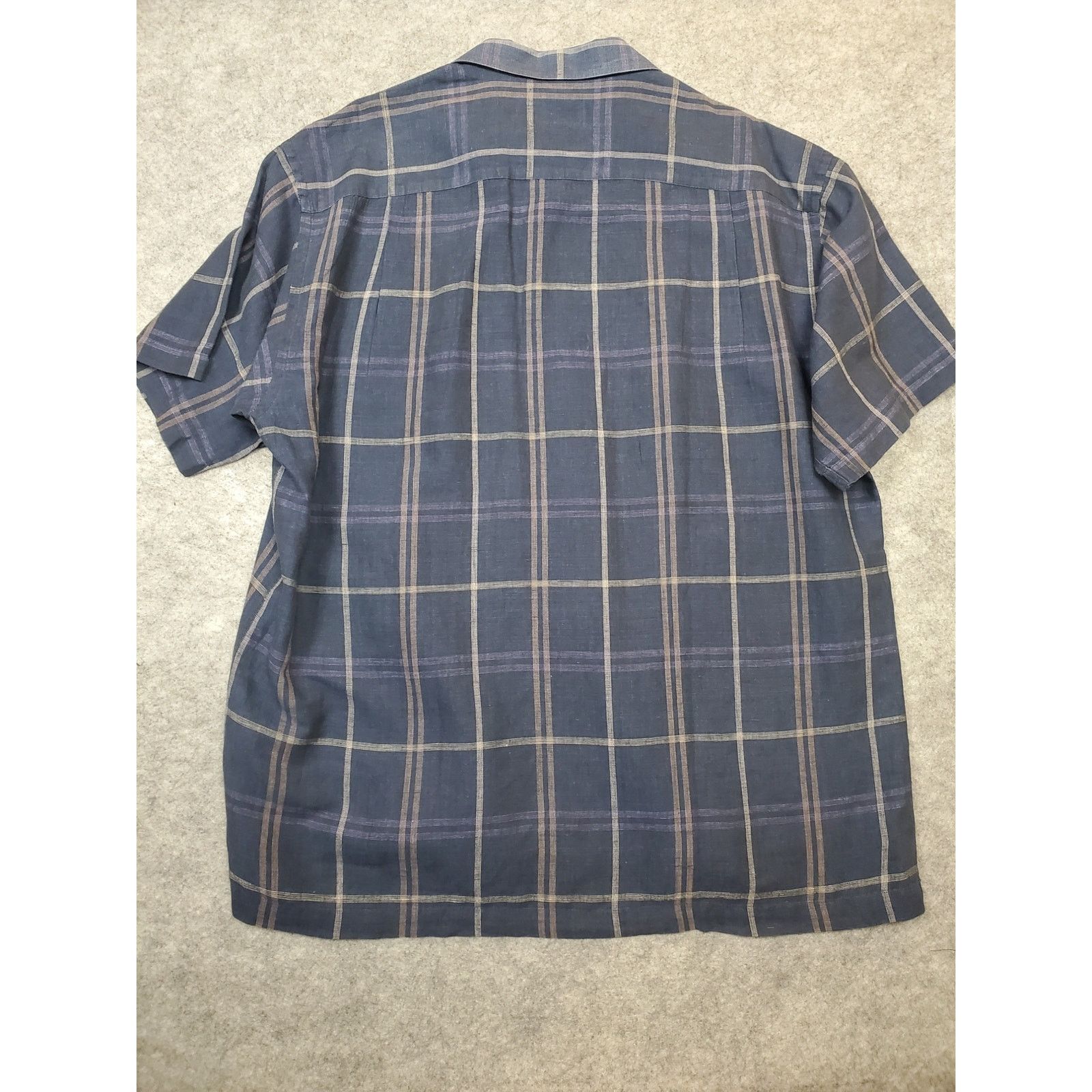 Other Men's XL Blue Linen/Cotton Short Sleeve Shirt Size US XL / EU 56 / 4 - 2 Thumbnail