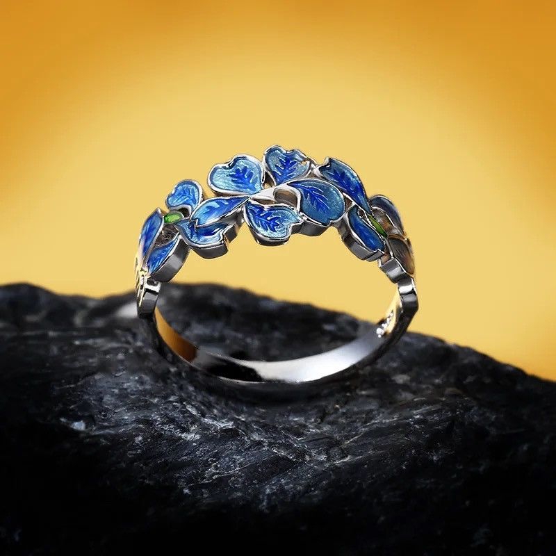 Jewelry × Sterling Silver × Vintage Sterling Silver Lady Flower Ring Size ONE SIZE - 4 Thumbnail