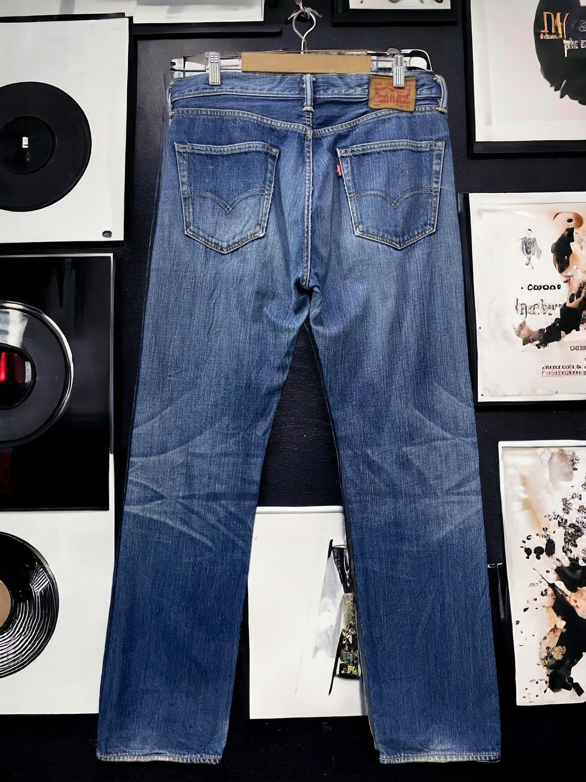 Levi's × Vintage Vintage Levis 505 Distressed Blue Wash Jeans Size US 33 - 2 Thumbnail