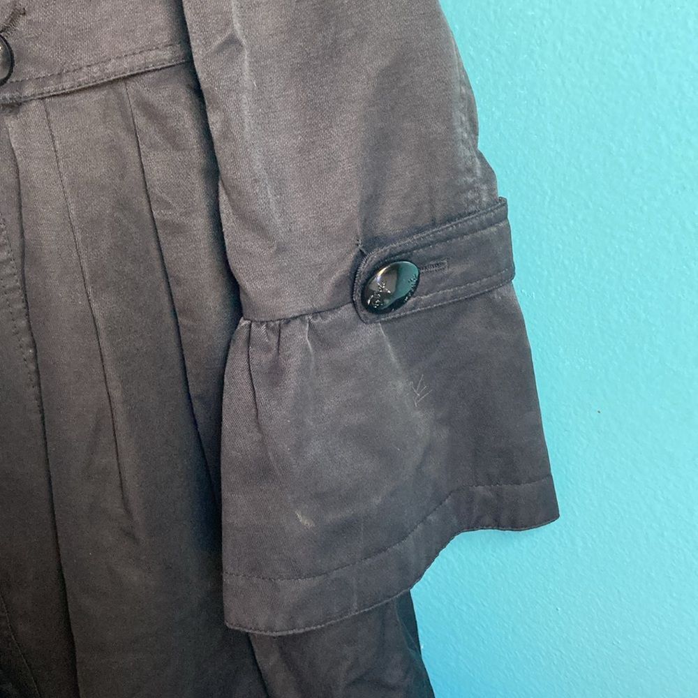 Guess Guess Womens Size M Black Button Front Trench Coat Size M / US 6-8 / IT 42-44 - 16 Thumbnail