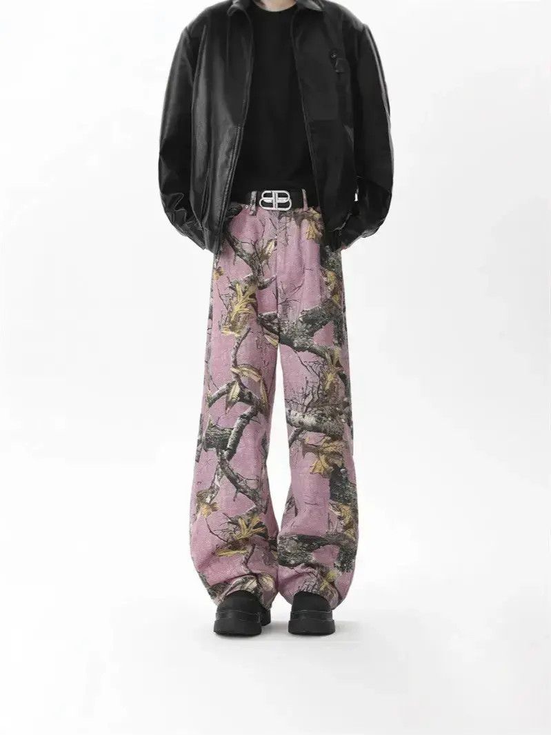 Japanese Brand Retro loose graffiti maple leaf jeans Size US 32 / EU 48 - 2 Thumbnail