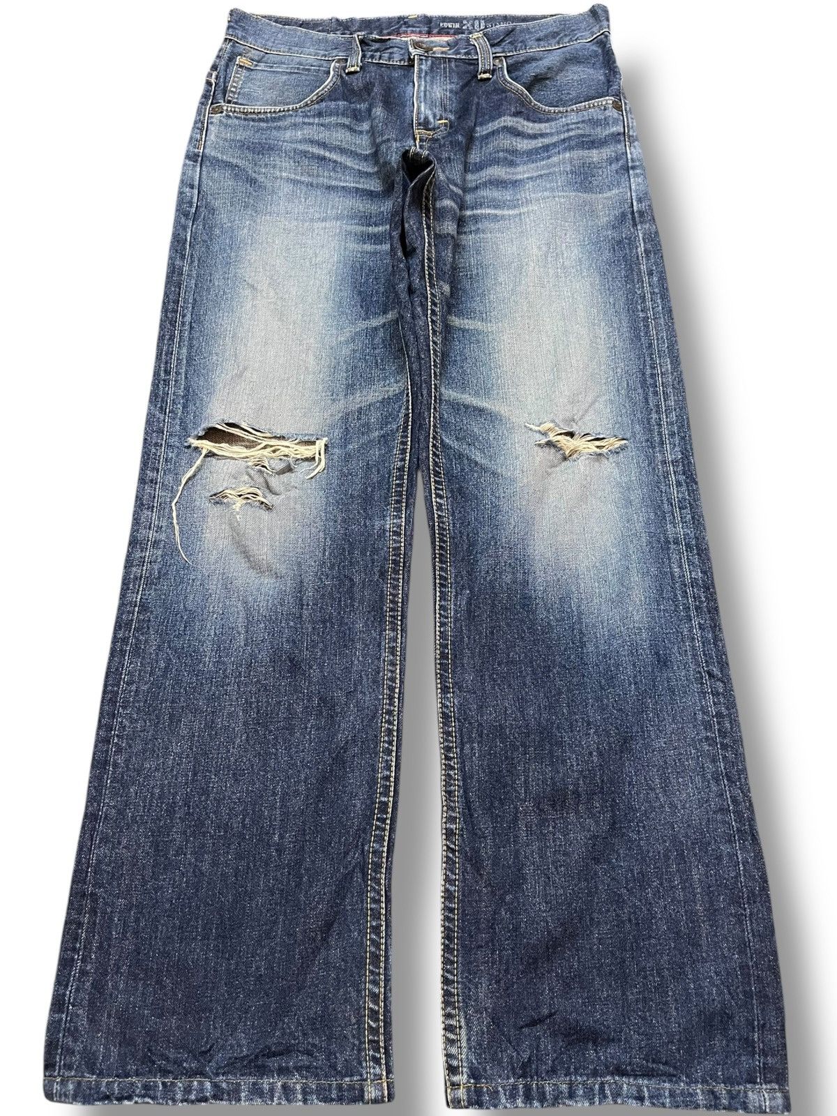 Edwin Vintage Edwin XV Distressed Denim Size US 33 - 1 Thumbnail