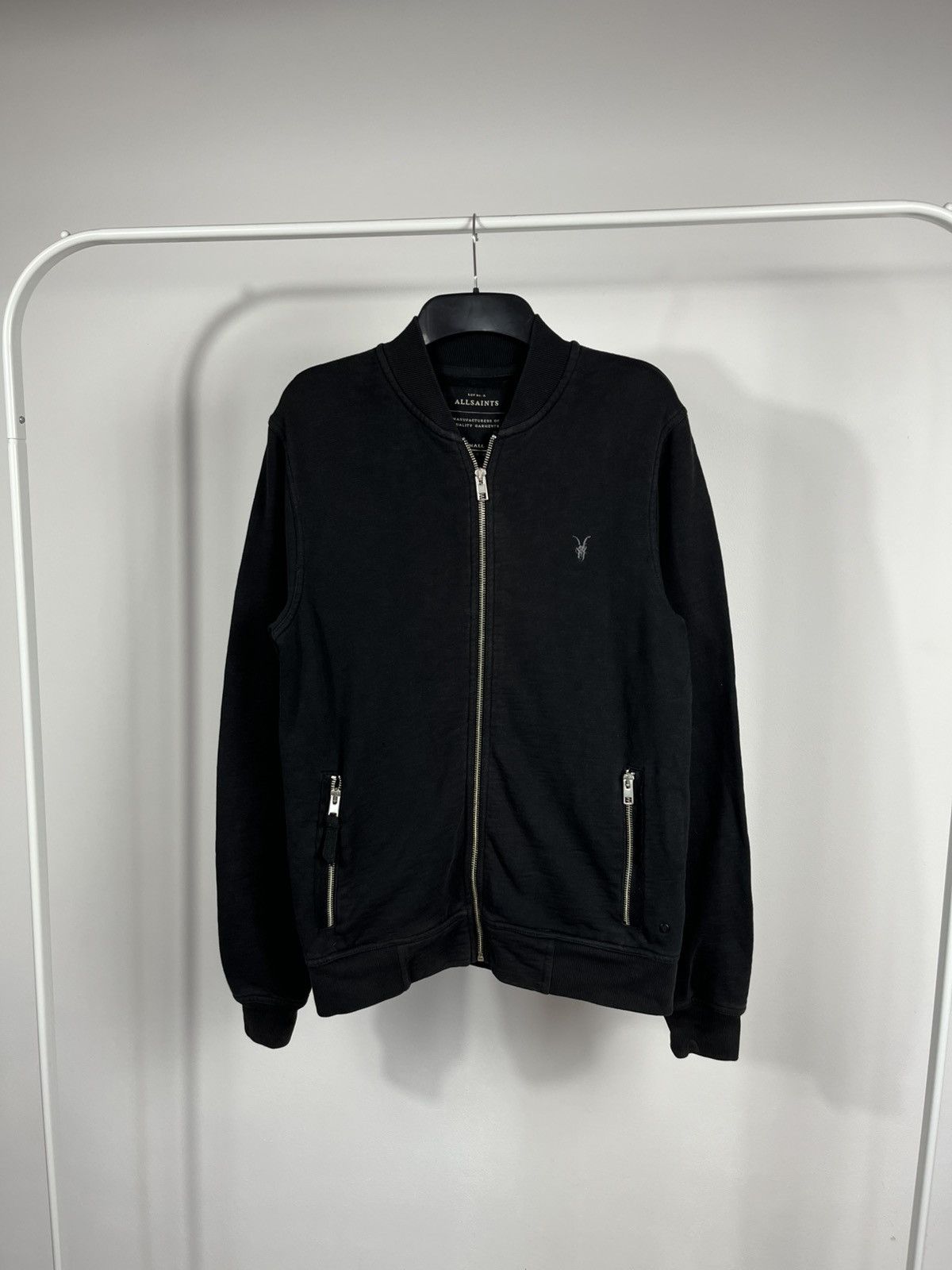 Allsaints AllSaints Men’s Black Bomber Jacket Zip Up Size S Casual Size US S / EU 44-46 / 1 - 1 Thumbnail
