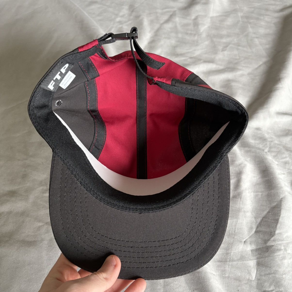 Fuck The Population FTP Distress Upside Down American Flag Camp Hat Red Size ONE SIZE - 6 Thumbnail