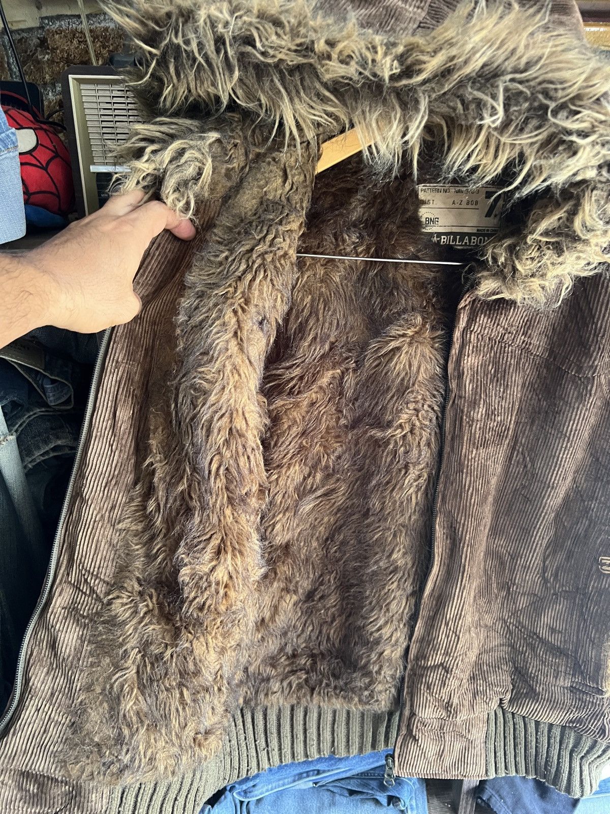 Billabong 🔥Billabong Faux Fur Corduroy Zipper Jacket Hoodie Size US M / EU 48-50 / 2 - 11 Thumbnail