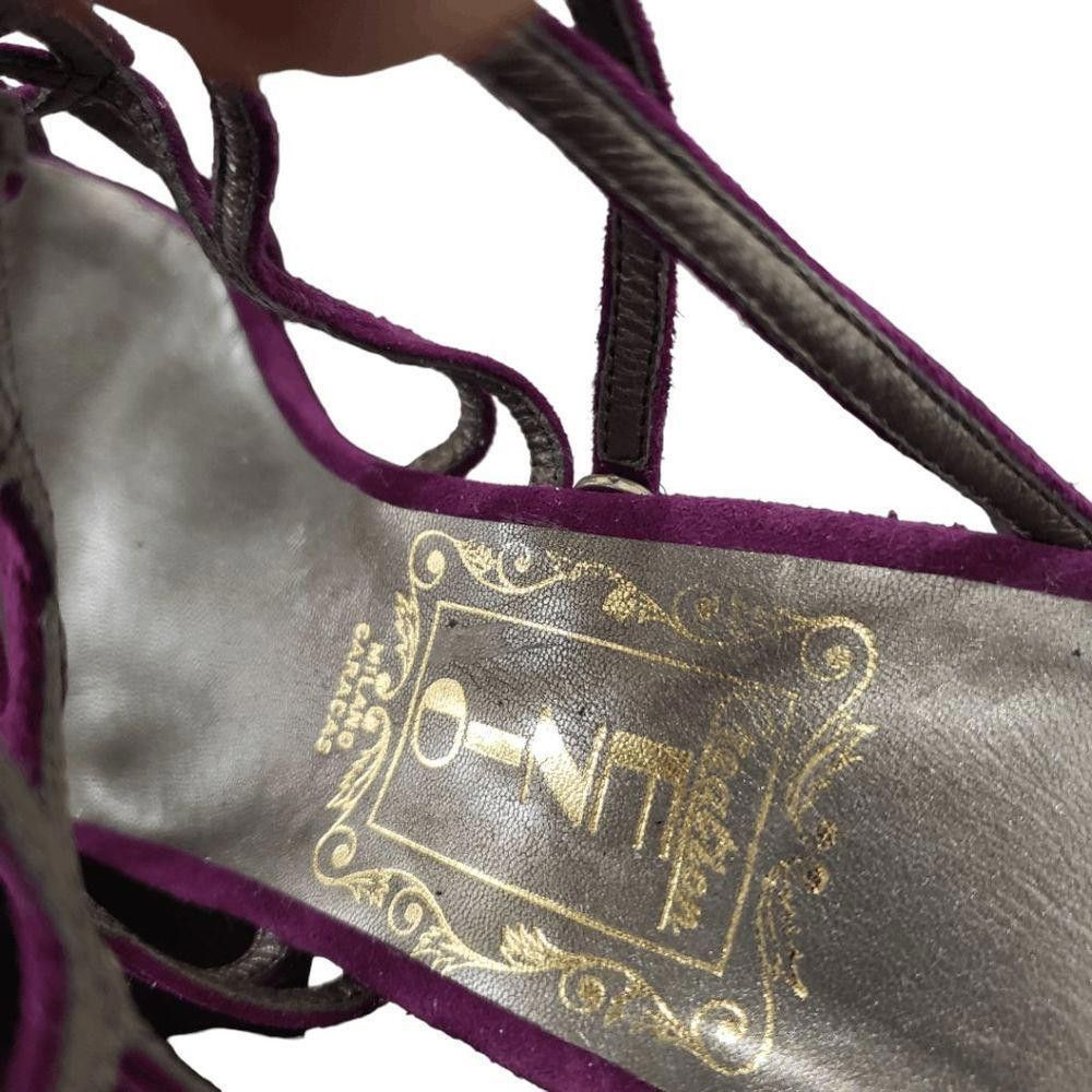 Designer CT1599b Ladies Purple Strappy Sandals Size 7 High Heels Size US 7 / IT 37 - 6 Thumbnail