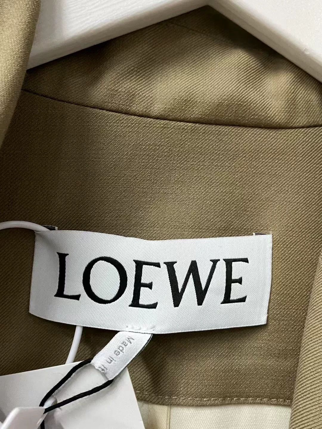 Loewe Loewe White Brown Colorblock Long Trench Coat Size US 7 / EU 40 - 5 Thumbnail