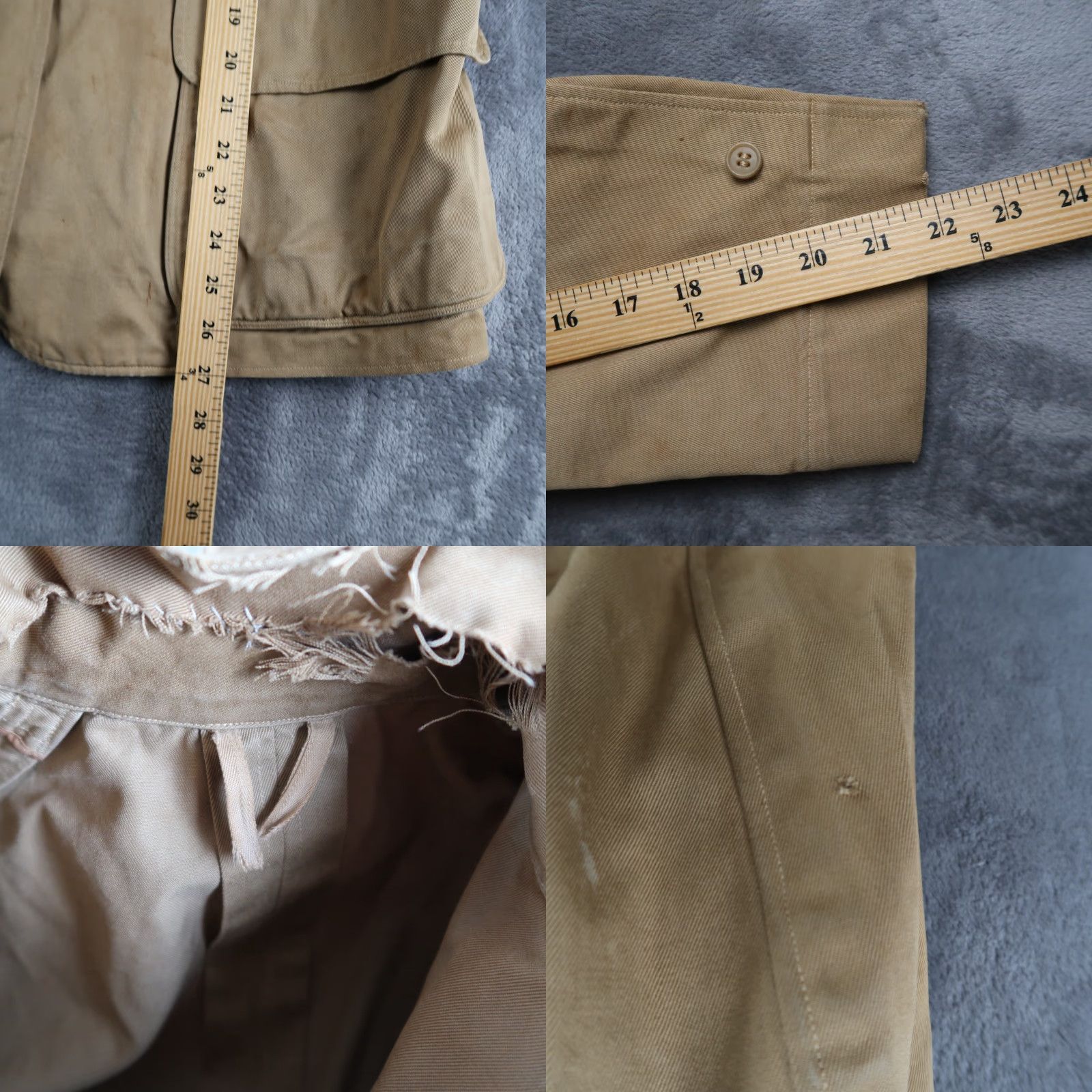 Vintage VINTAGE Hunting Jacket Mens Regular M Khaki Cotton Solid 40s Outdoor Vintage Size US M / EU 48-50 / 2 - 9 Thumbnail