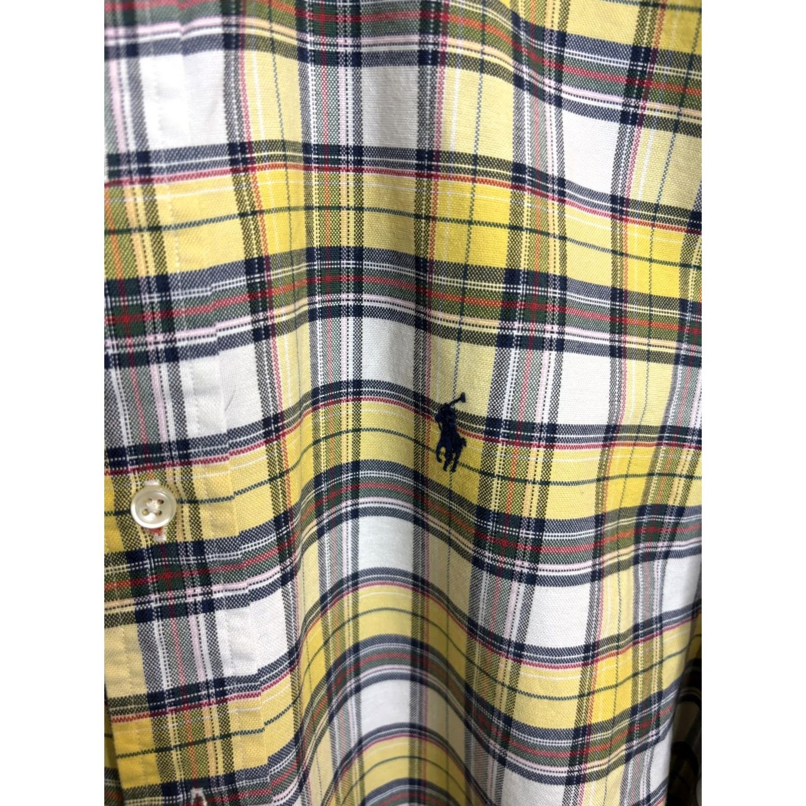 Ralph Lauren Ralph Lauren Shirt Mens Large Yellow Plaid Classic Fit Long Sleeve Size US L / EU 52-54 / 3 - 3 Thumbnail