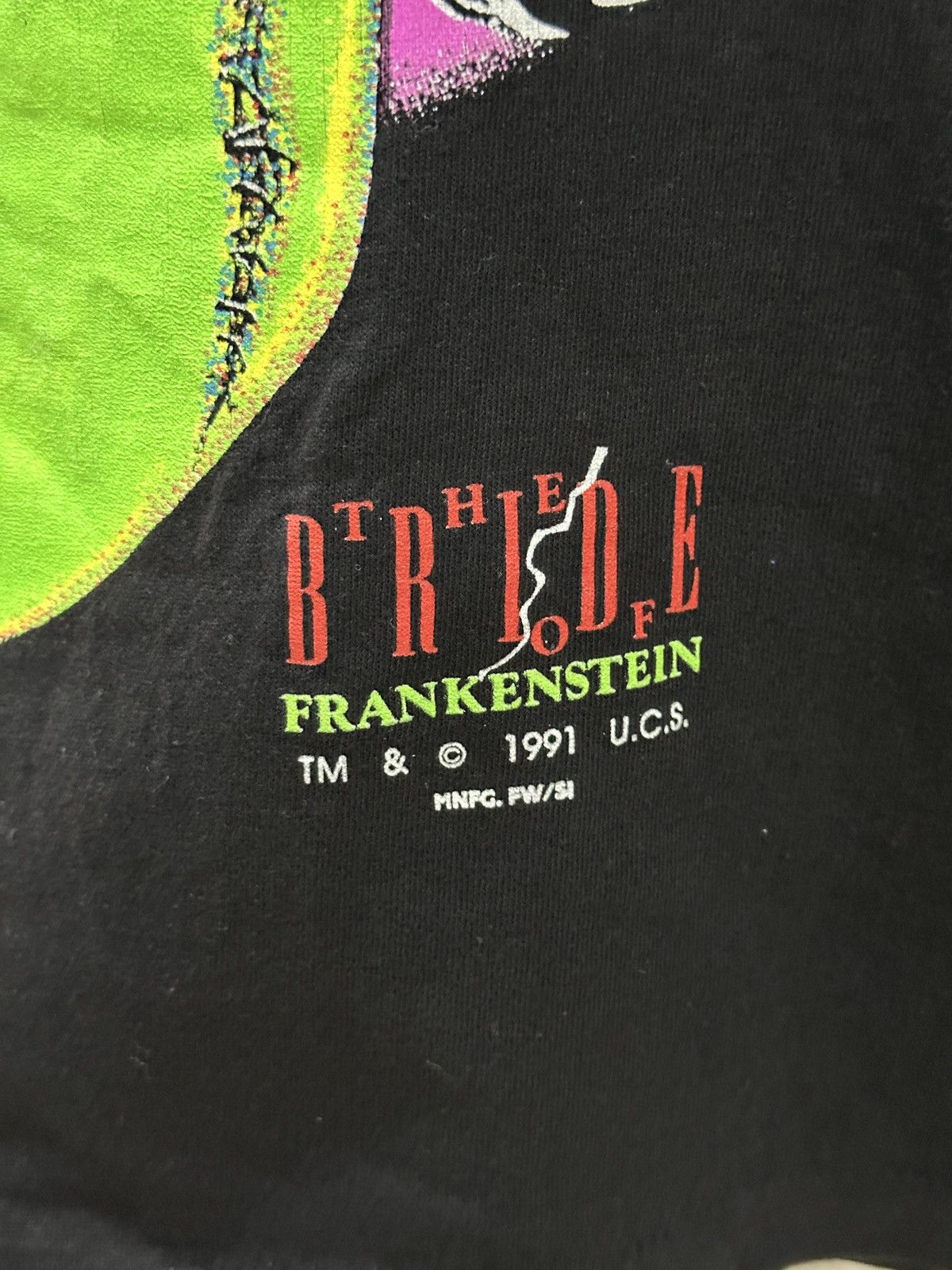 Expert Horror vintage 1991 THE BRIDE OF FRANKENSTEIN film promo t-shirts Size US L / EU 52-54 / 3 - 4 Thumbnail