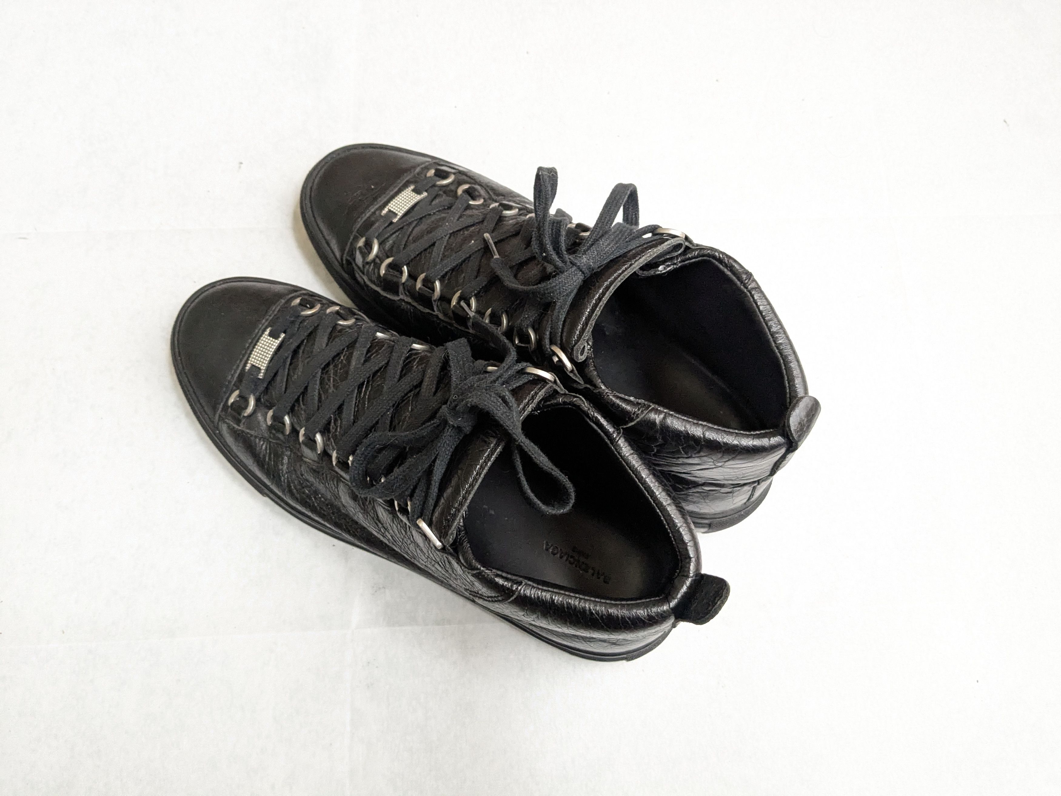 Balenciaga Balenciaga Arena Sneakers Black 10 Leather High Tops Size US 10 / EU 43 - 12 Thumbnail