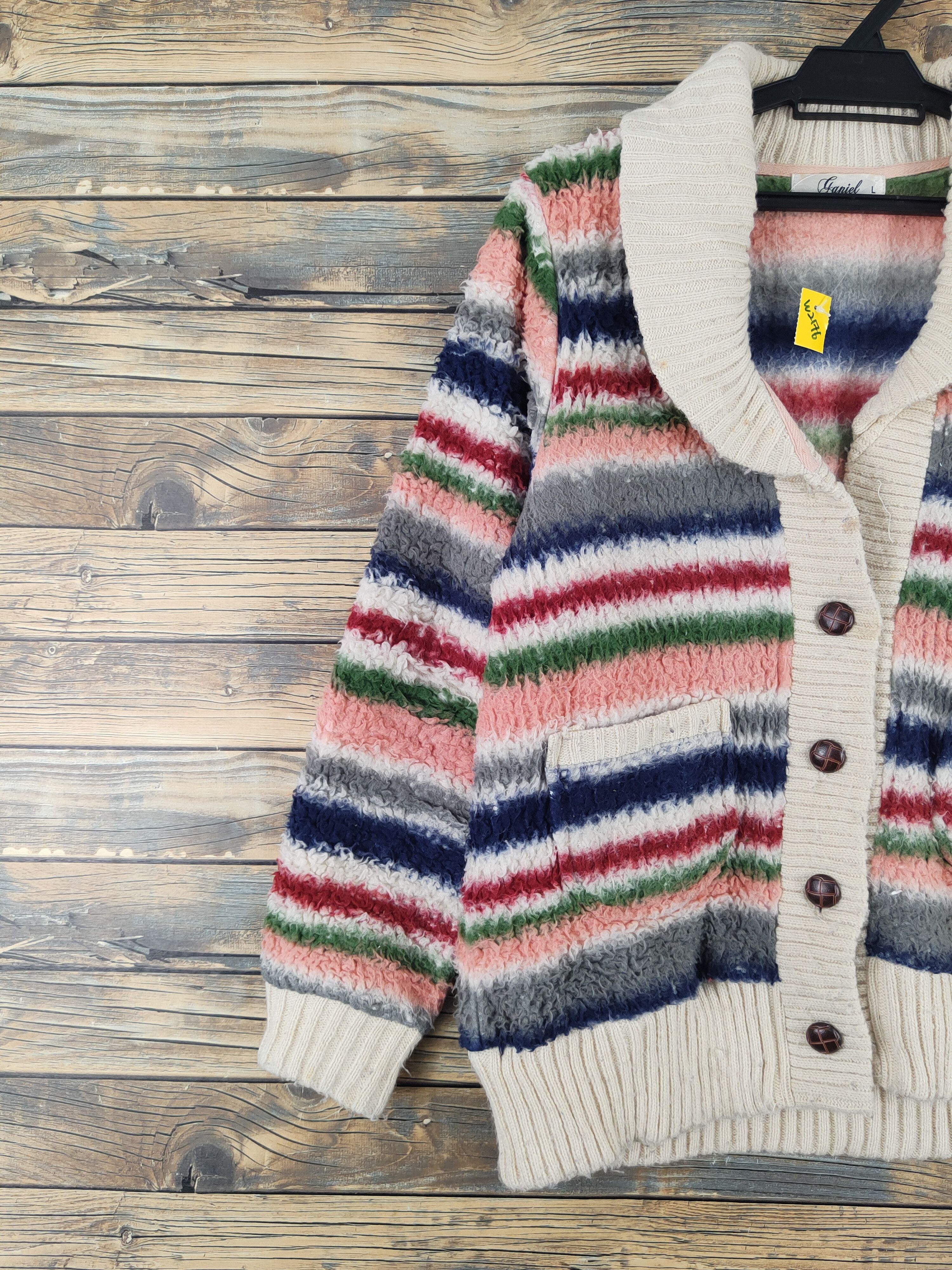 Japanese Brand Ganiel Mix Fur Faux Knitwear Sweaters #W2176 Size US S / EU 44-46 / 1 - 3 Thumbnail