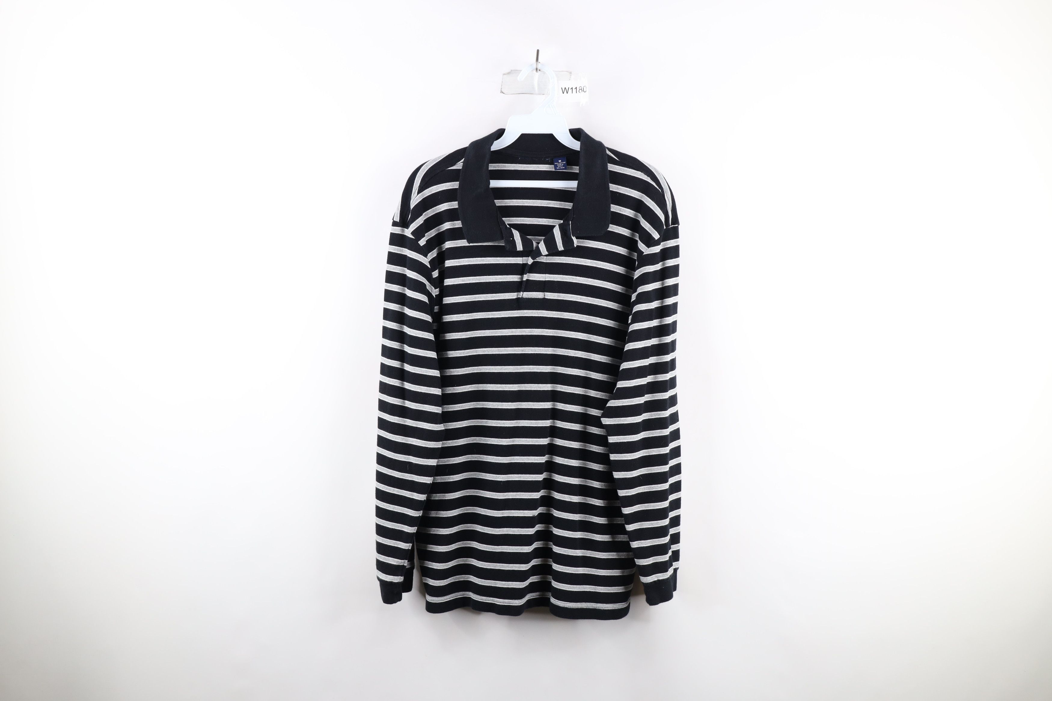 Vintage Vintage 90s Streetwear Striped Long Sleeve Rugby Polo Shirt Size US M / EU 48-50 / 2 - 1 Thumbnail