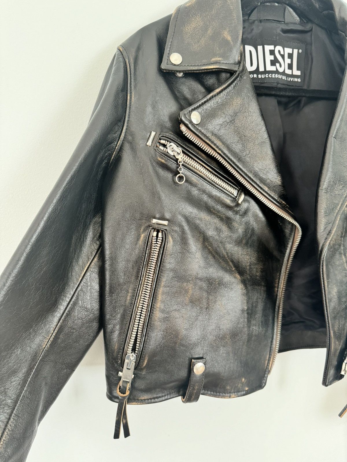 Diesel Diesel Motorcycle L Edmea Leather Jacket Size XS / US 0-2 / IT 36-38 - 4 Thumbnail